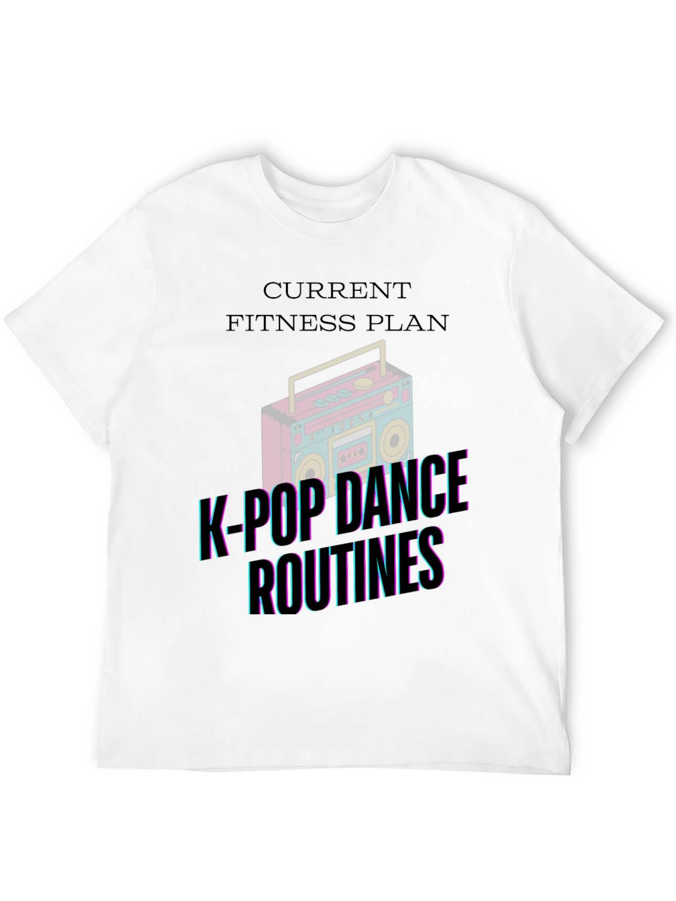 K-Pop Dance Fitness Plan Black T-Shirt
