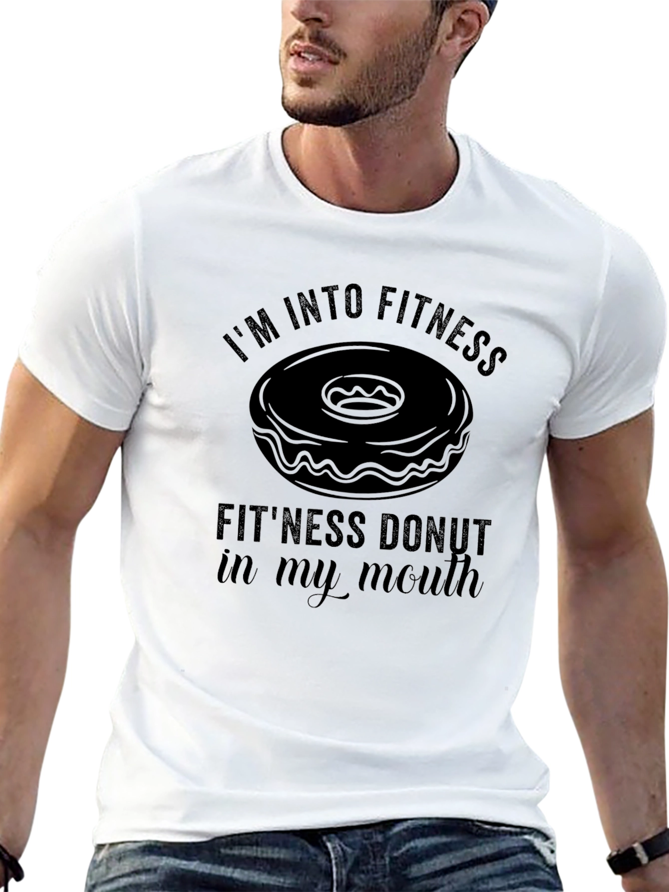 Fitness Donut T-Shirt: Im Into Fitness Funny Tee