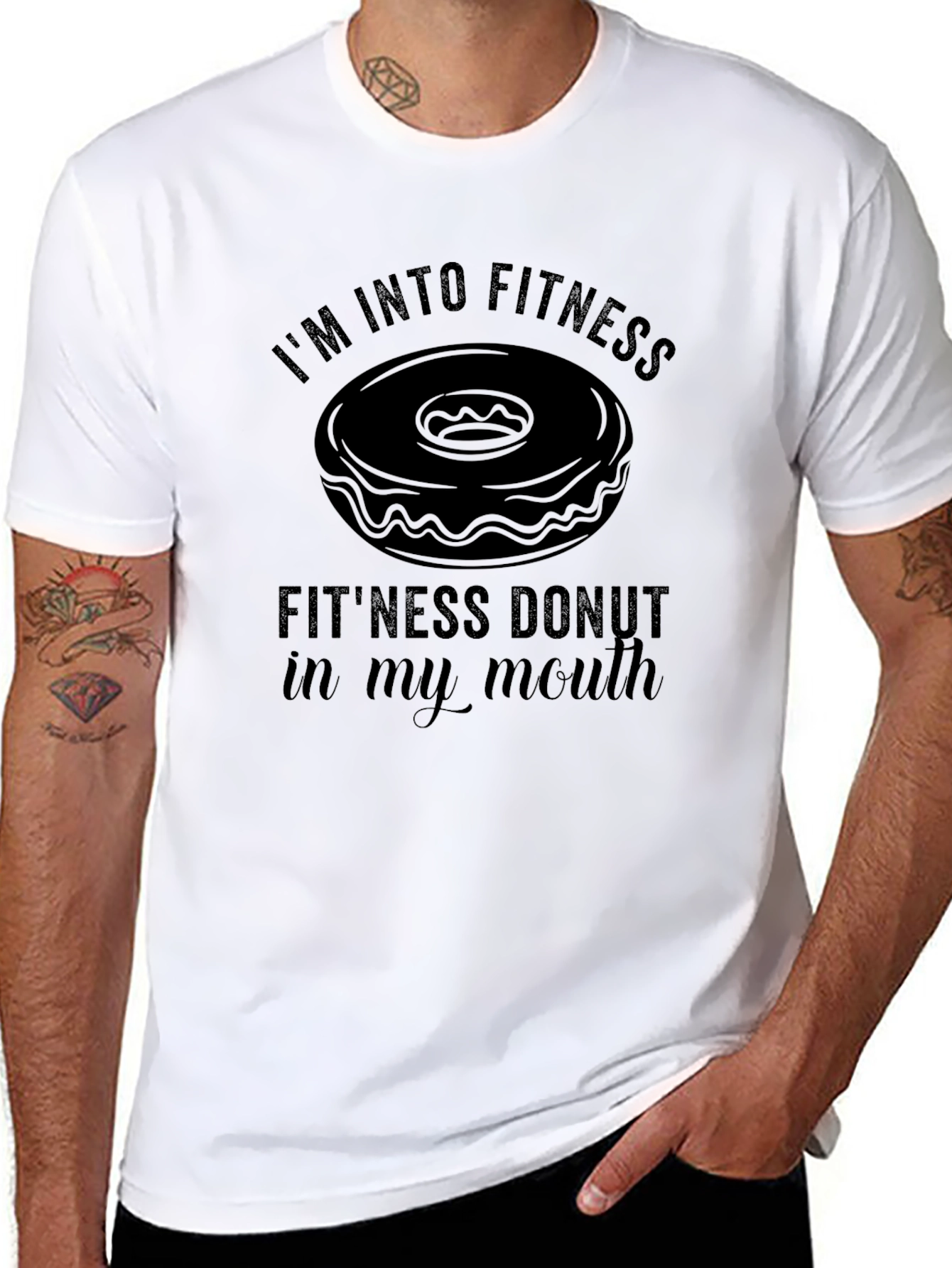 Fitness Donut T-Shirt: Im Into Fitness Funny Tee