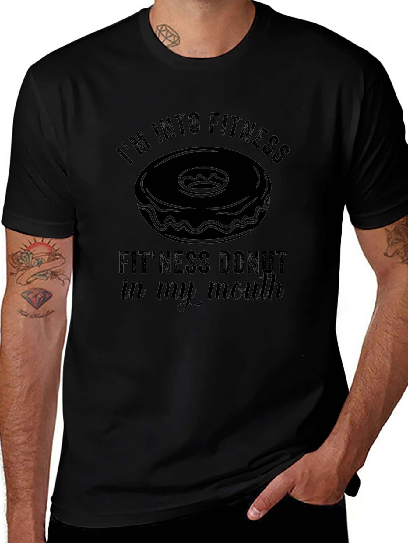 Fitness Donut T-Shirt: Im Into Fitness Funny Tee
