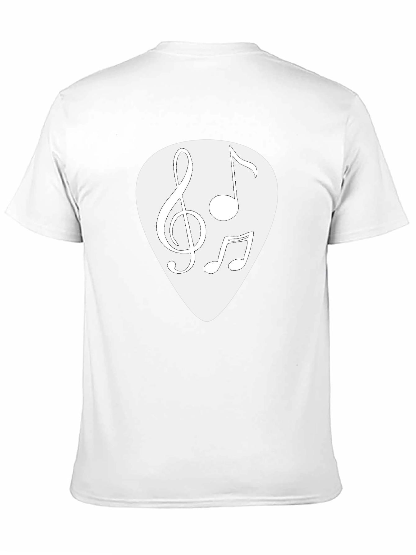 Musical Notes Guitar Pick Graphic T-Shirt
