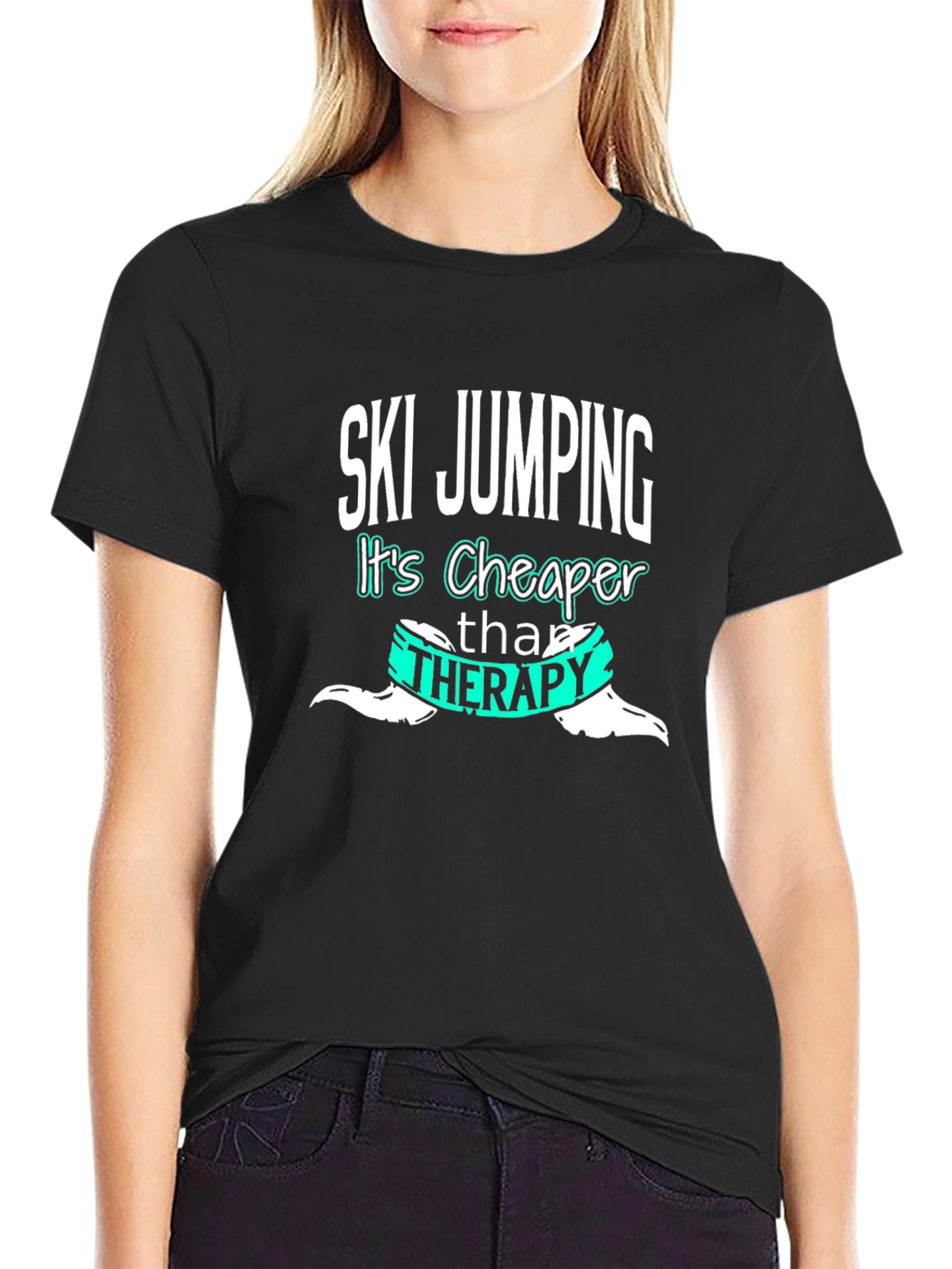Ski Jumping Cheaper Than Therapy T-Shirt