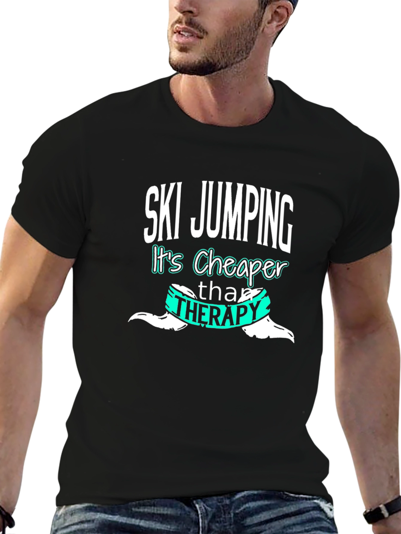 Ski Jumping Cheaper Than Therapy T-Shirt