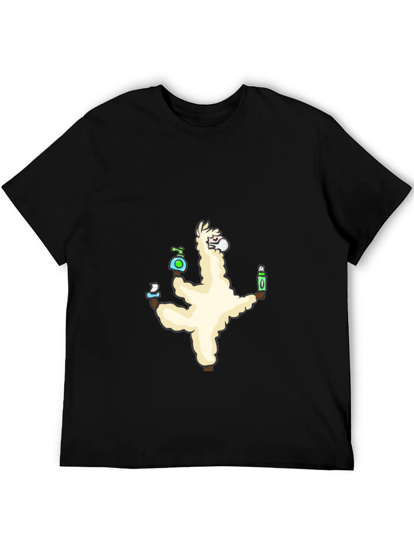 Quarantine Llama Black T-Shirt