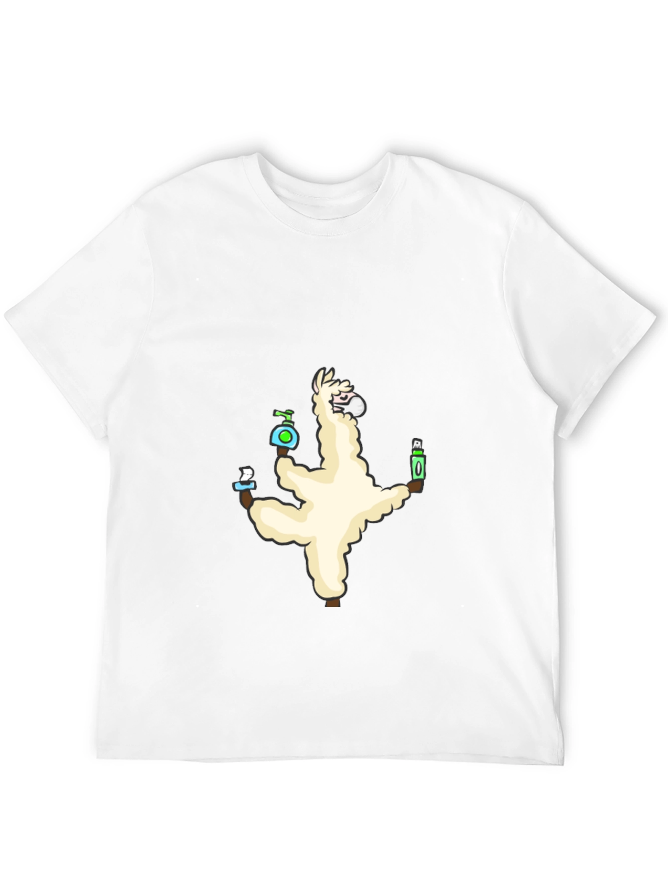 Quarantine Llama Black T-Shirt