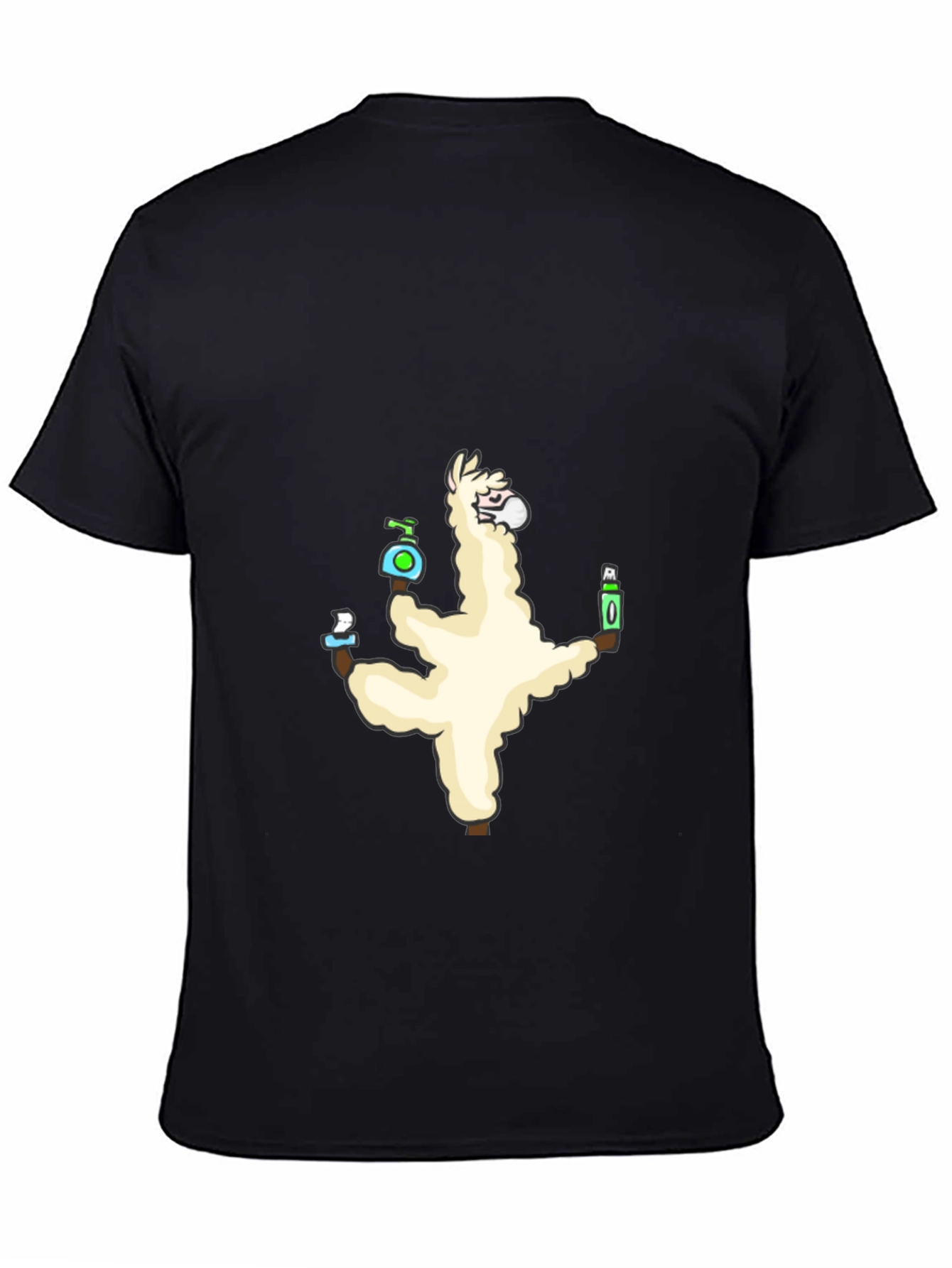 Quarantine Llama Black T-Shirt