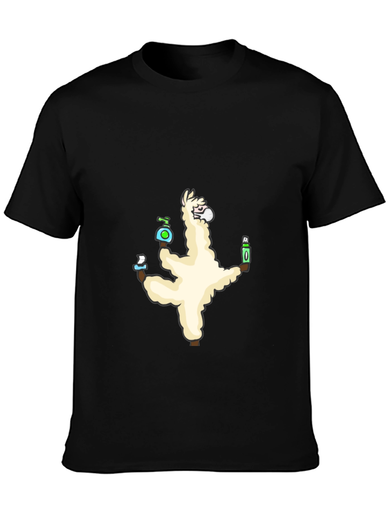 Quarantine Llama Black T-Shirt