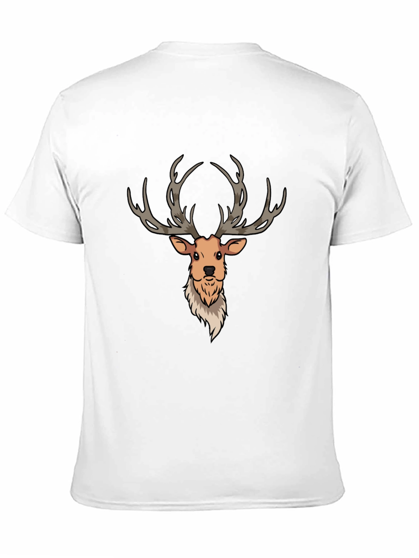 Cartoon Deer Graphic Tee - Mens Black T-Shirt