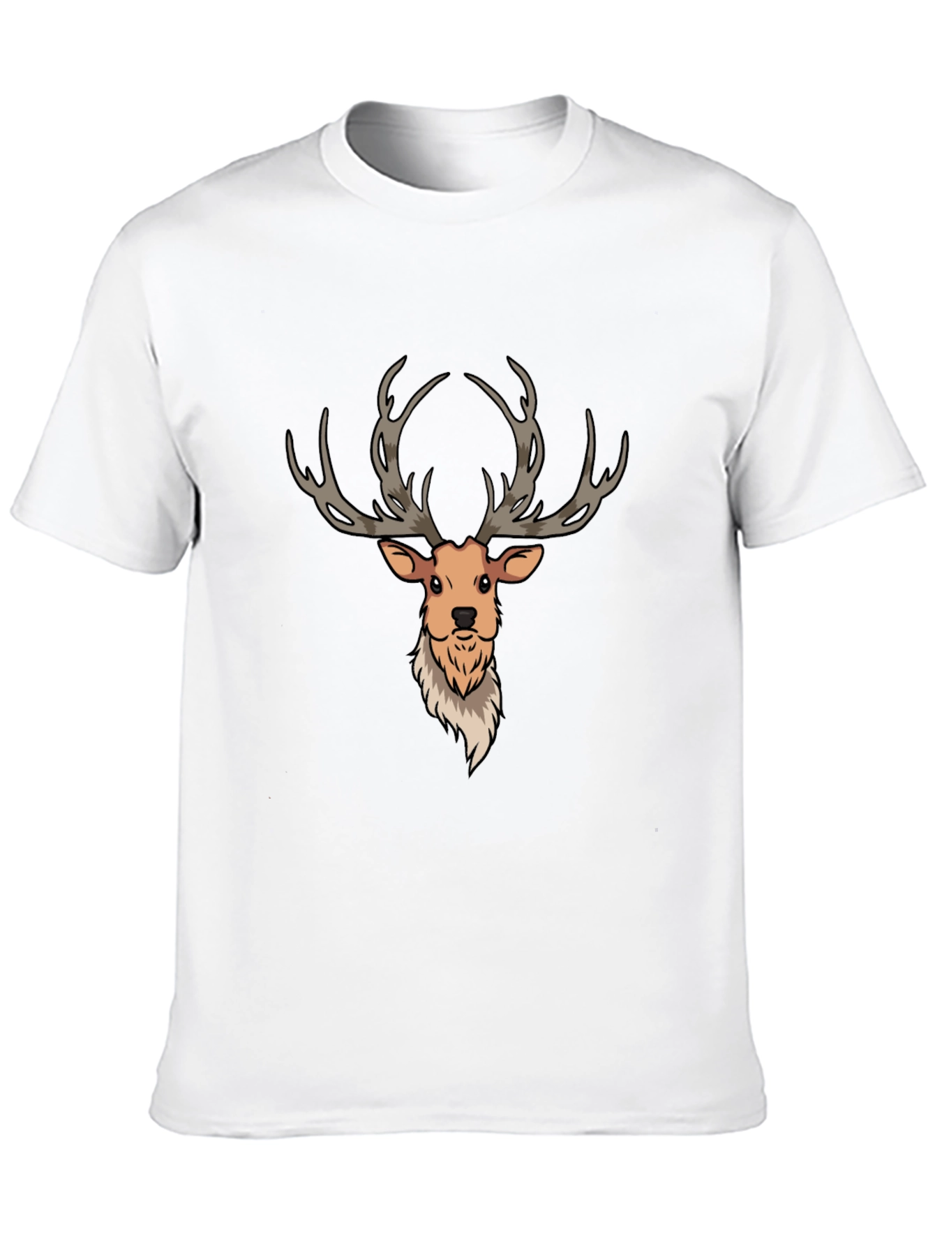 Cartoon Deer Graphic Tee - Mens Black T-Shirt