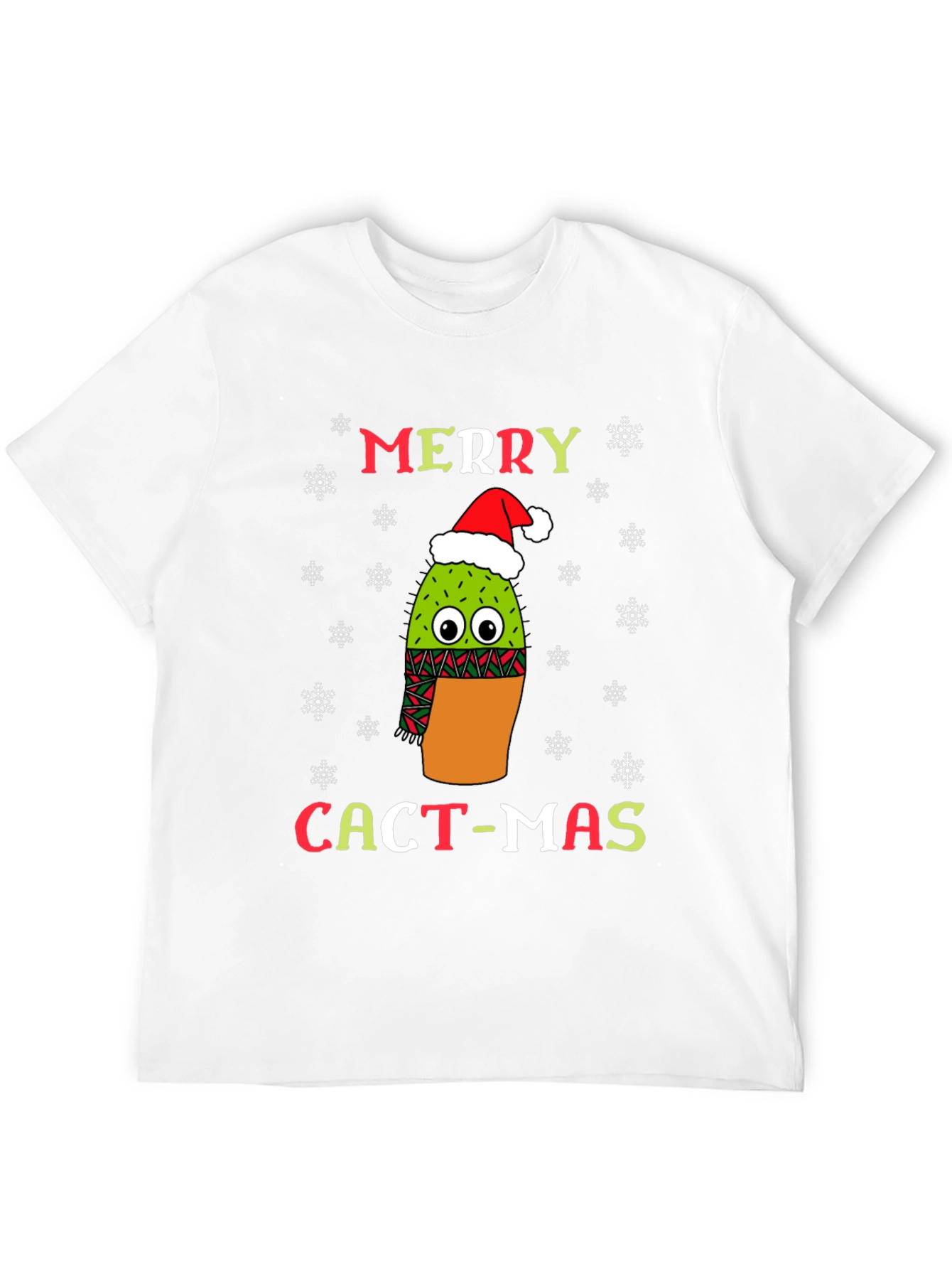 Merry Cact-Mas T-Shirt Funny Cactus Christmas Tee