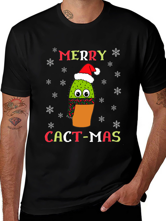 Merry Cact-Mas T-Shirt Funny Cactus Christmas Tee