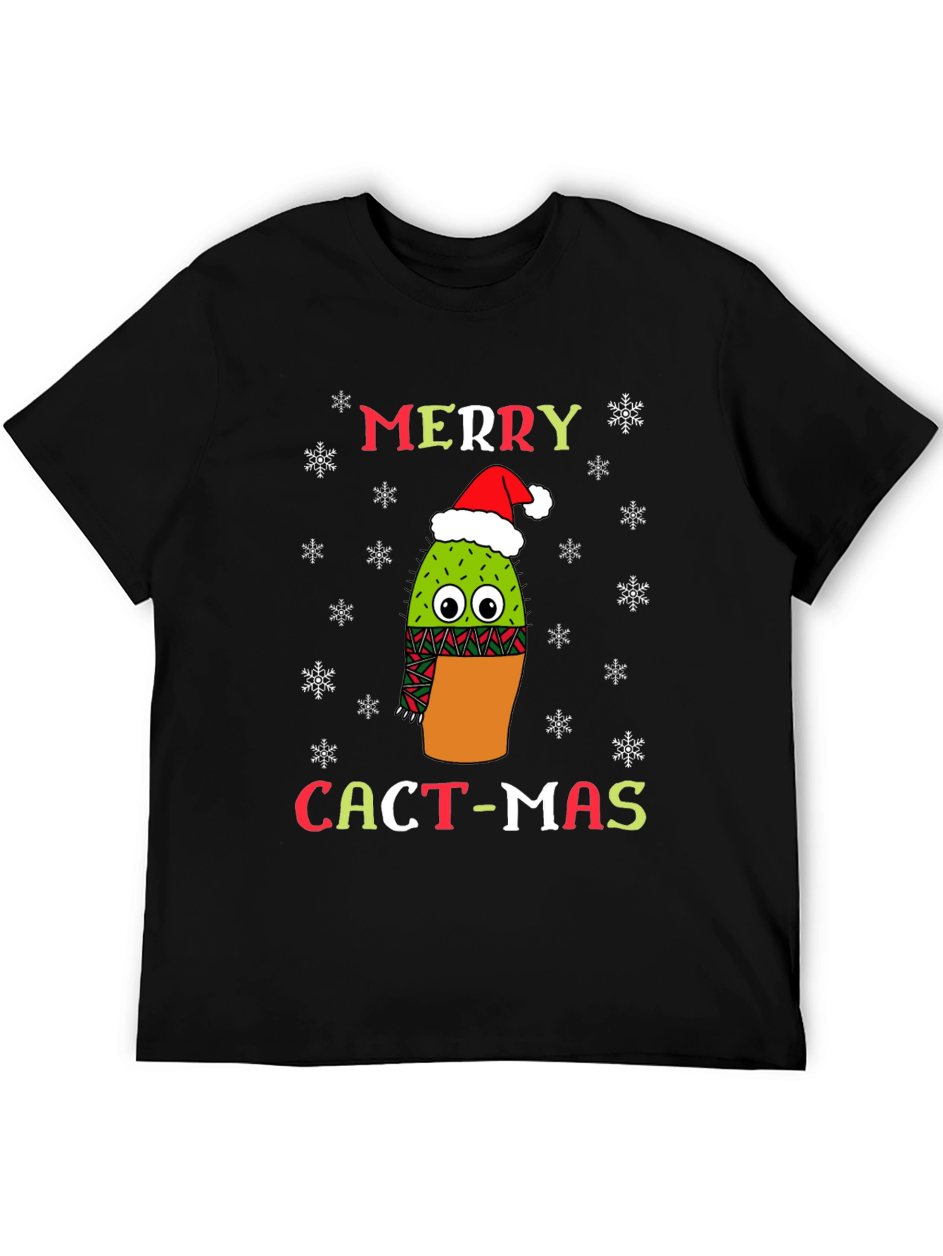 Merry Cact-Mas T-Shirt Funny Cactus Christmas Tee