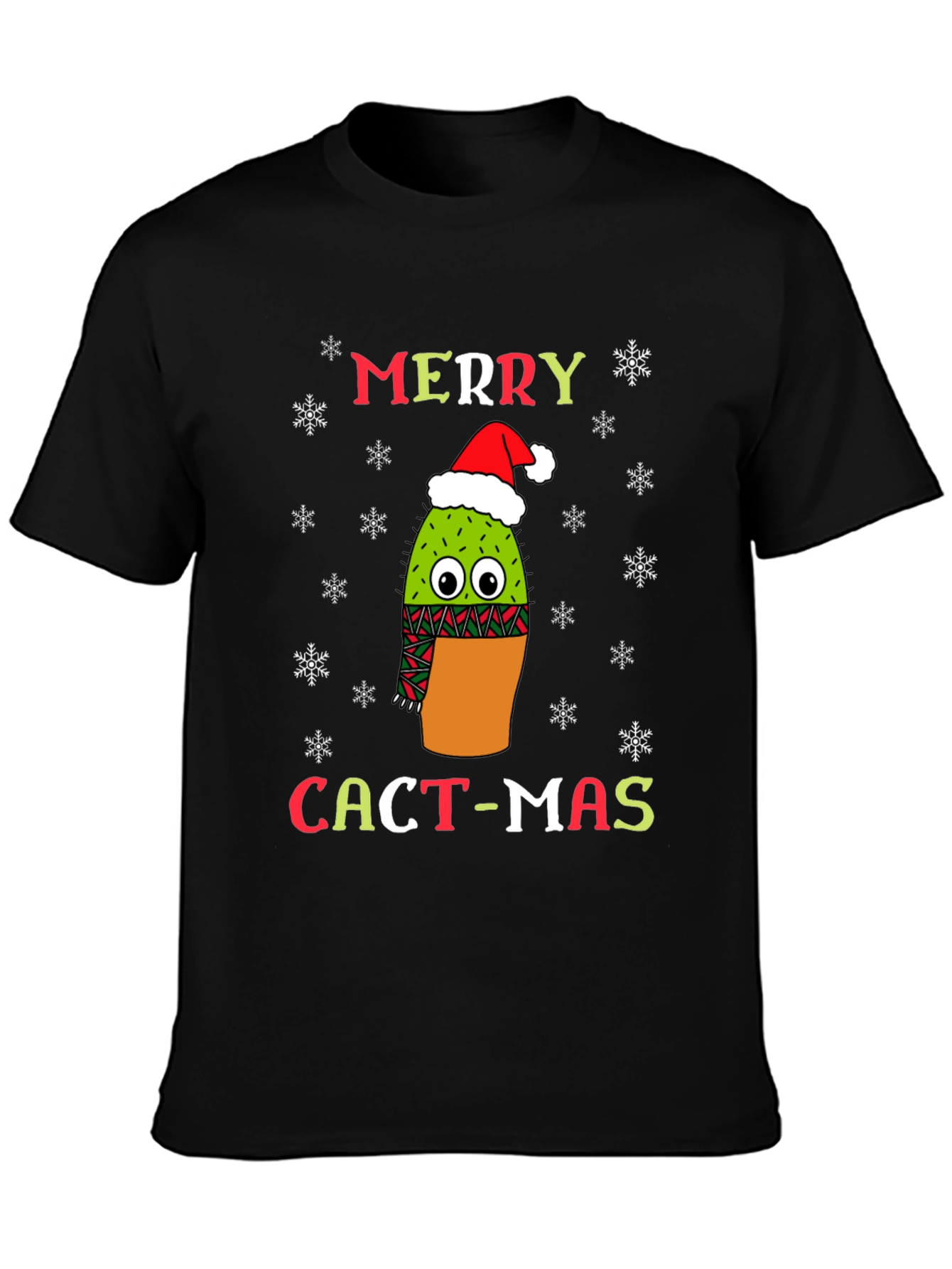 Merry Cact-Mas T-Shirt Funny Cactus Christmas Tee