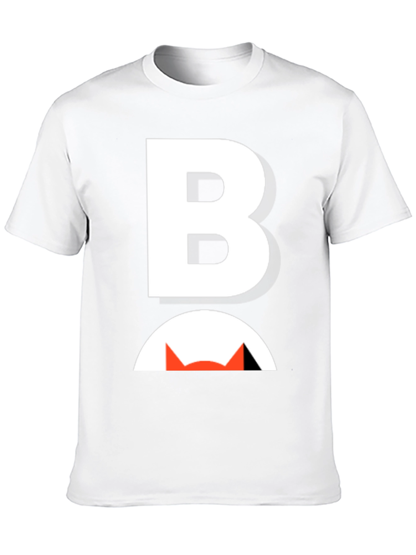 Bold B Cat Graphic Tee - Modern Black T-Shirt