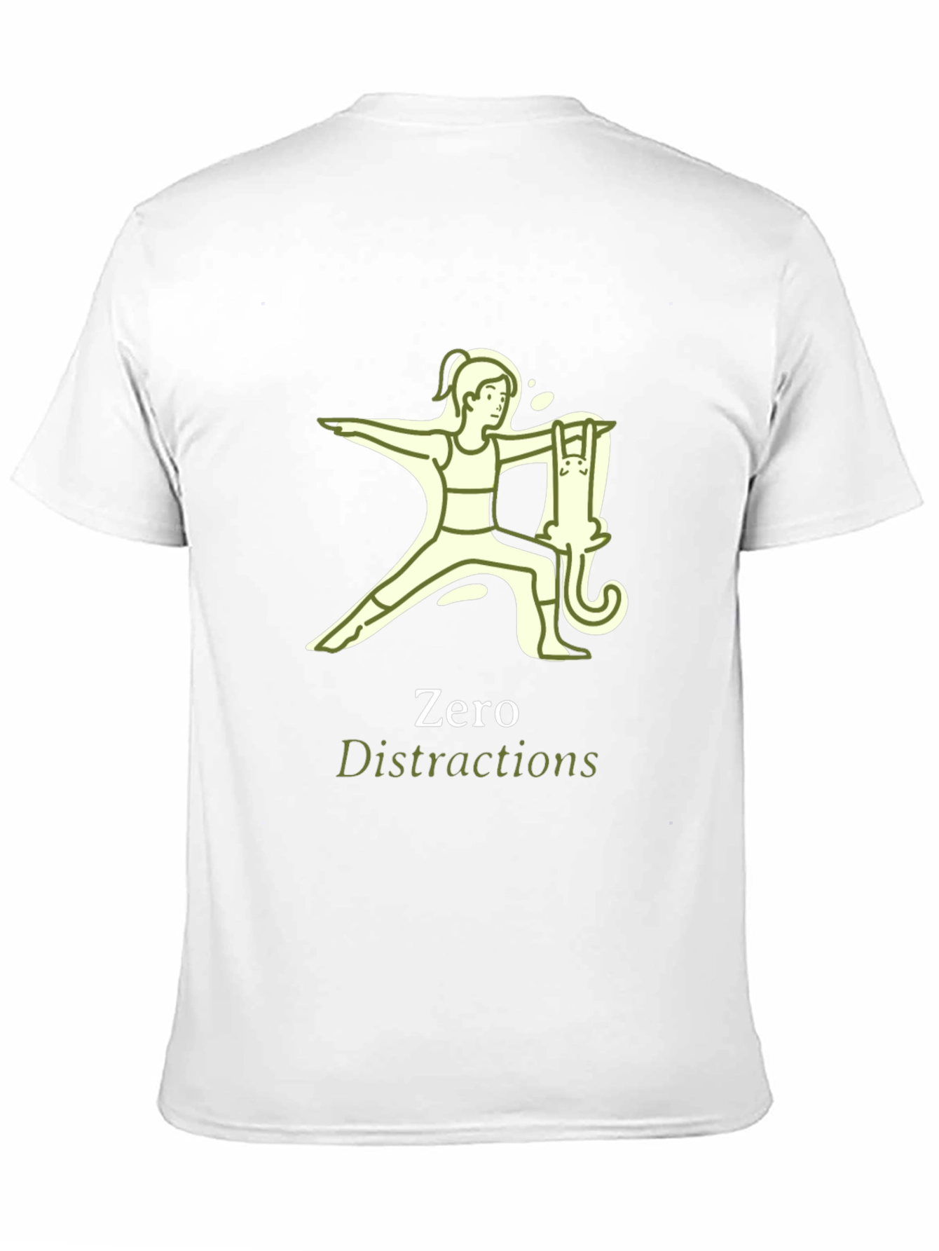 Zero Distractions Yoga Cat T-Shirt