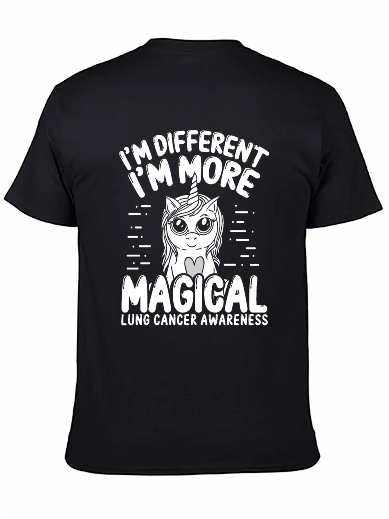 Lung Cancer Awareness Unicorn T-Shirt