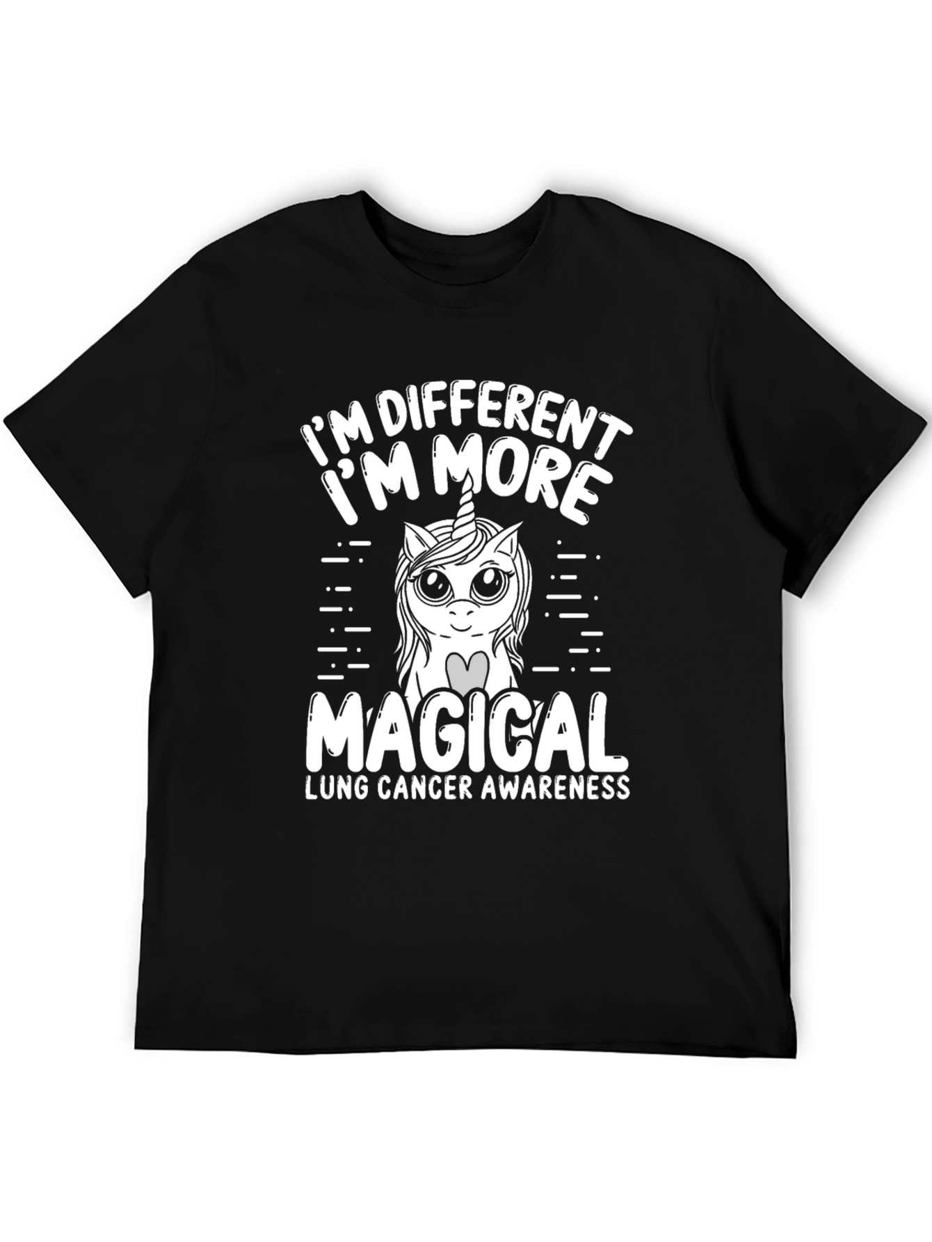 Lung Cancer Awareness Unicorn T-Shirt