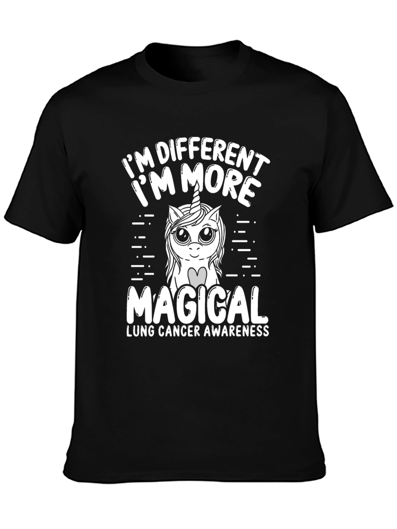 Lung Cancer Awareness Unicorn T-Shirt