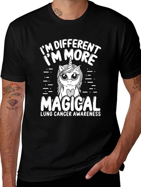 Lung Cancer Awareness Unicorn T-Shirt