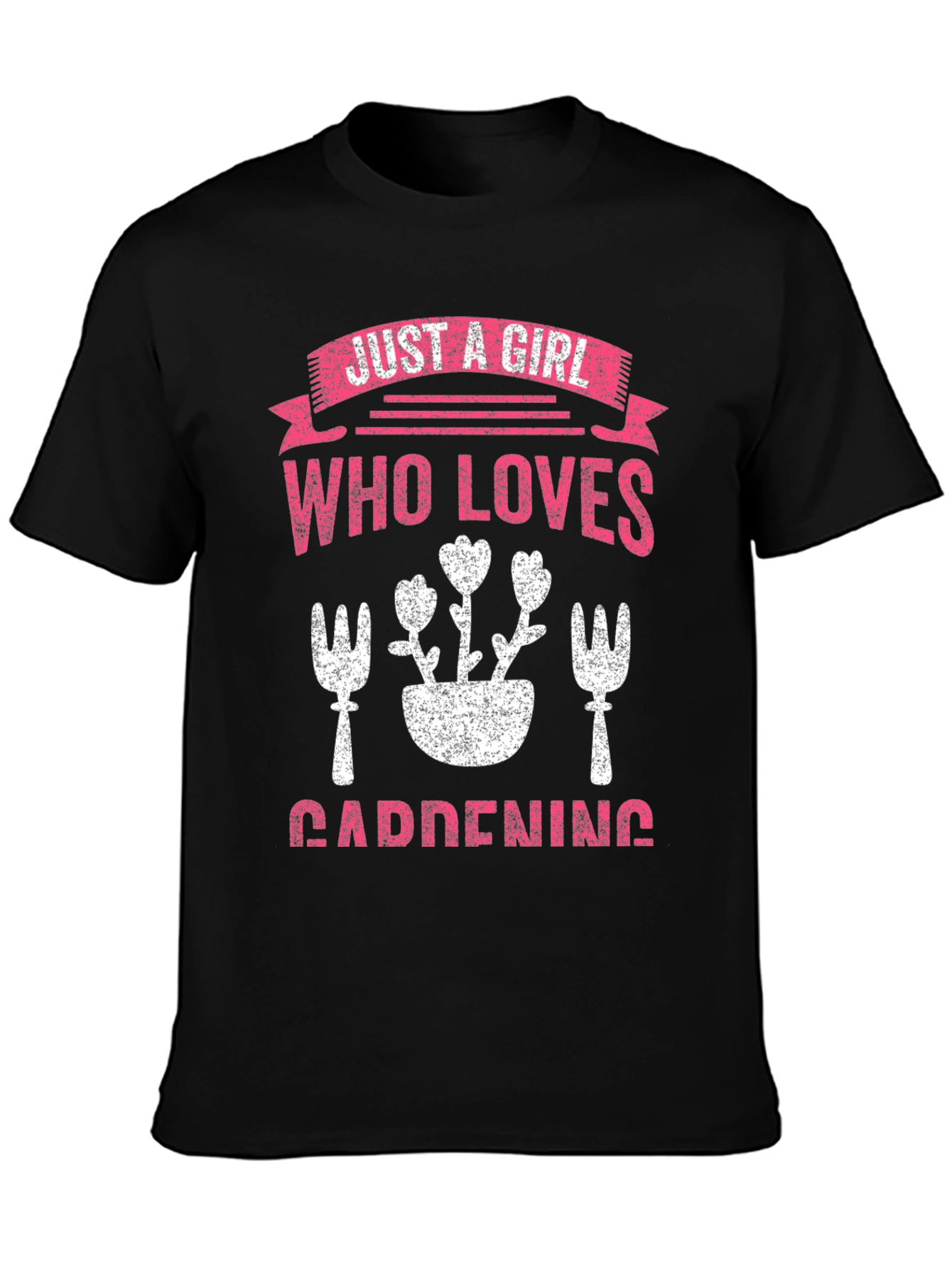 Gardening Girl T-Shirt: Floral Design
