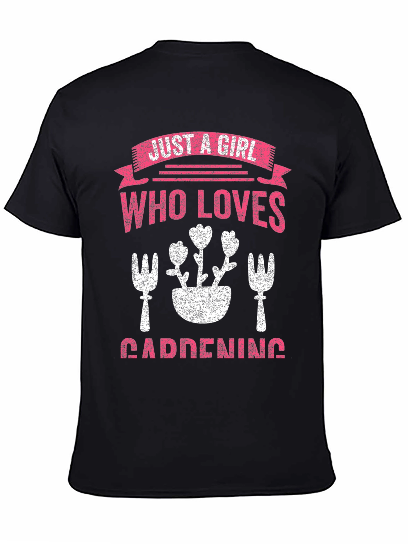 Gardening Girl T-Shirt: Floral Design