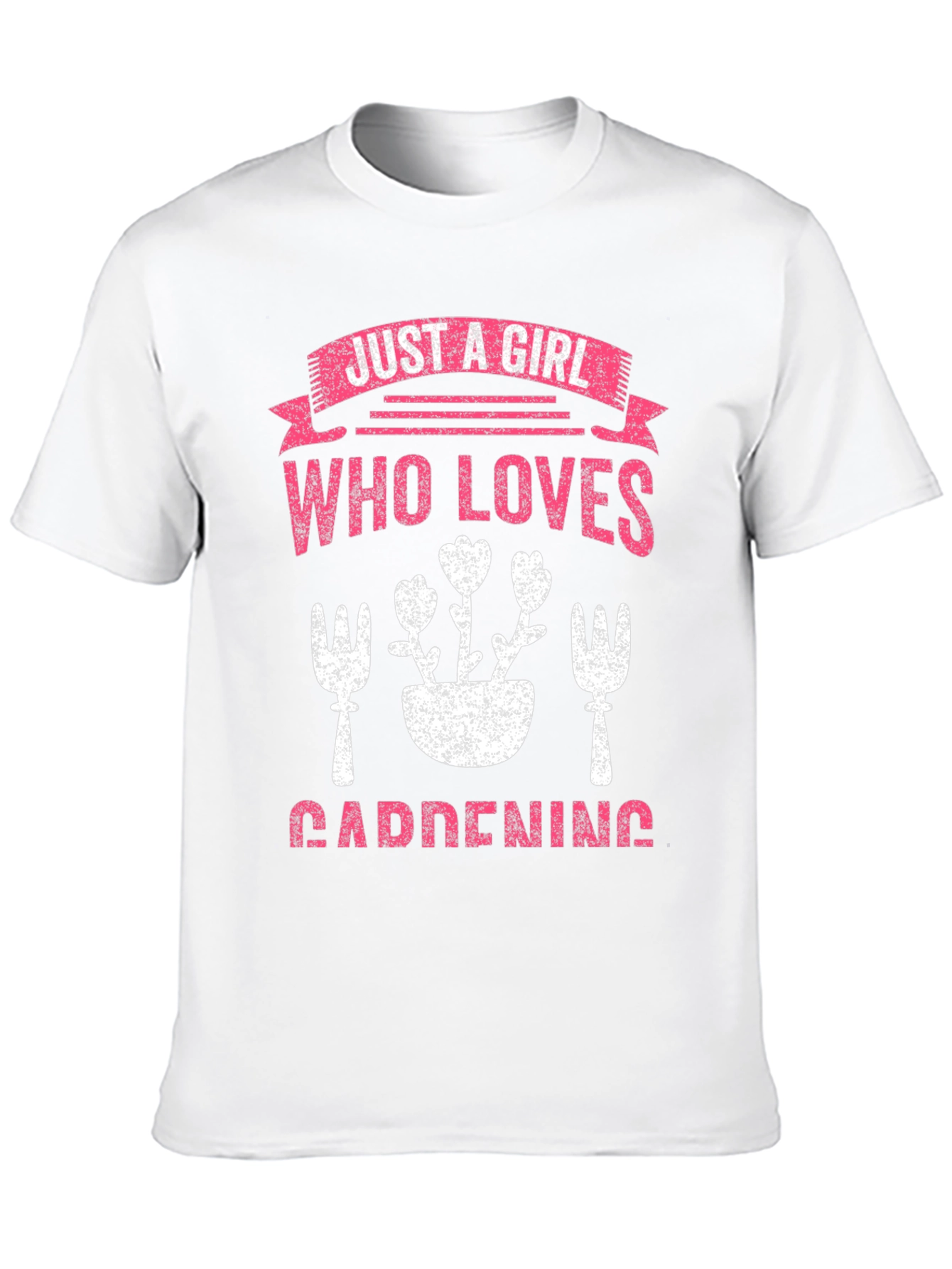 Gardening Girl T-Shirt: Floral Design