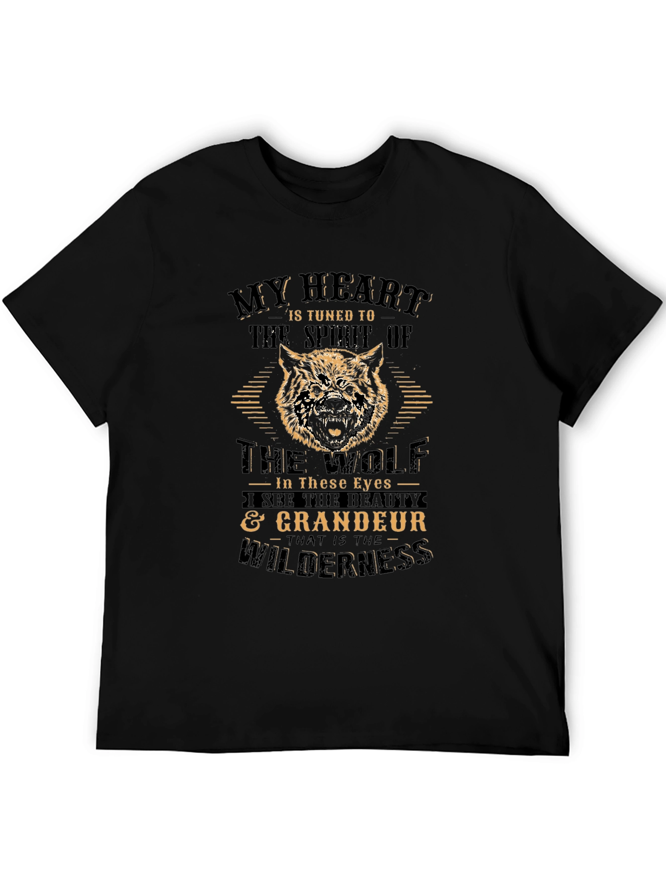 Wolf Spirit T-Shirt - Wilderness Grandeur Design