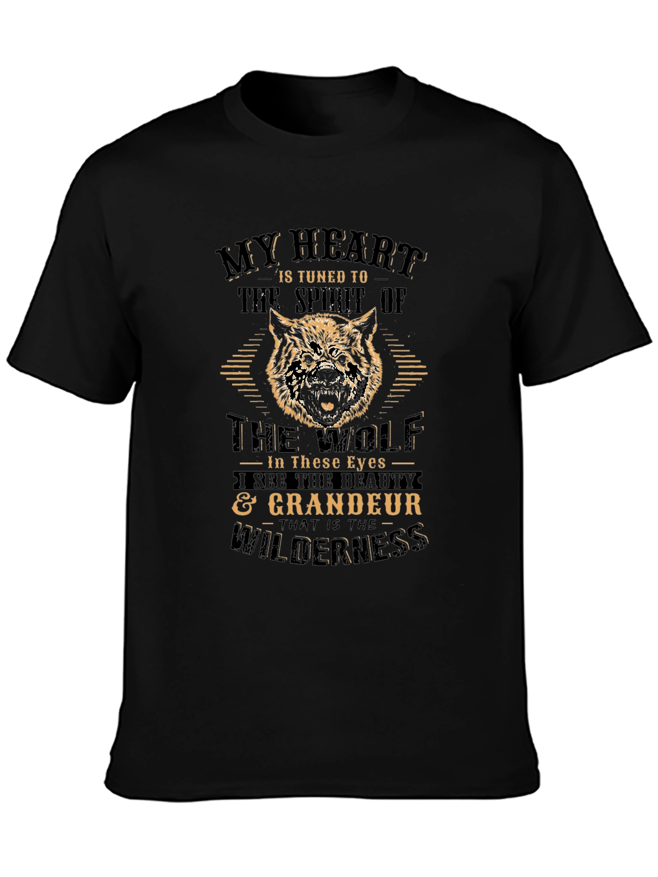 Wolf Spirit T-Shirt - Wilderness Grandeur Design