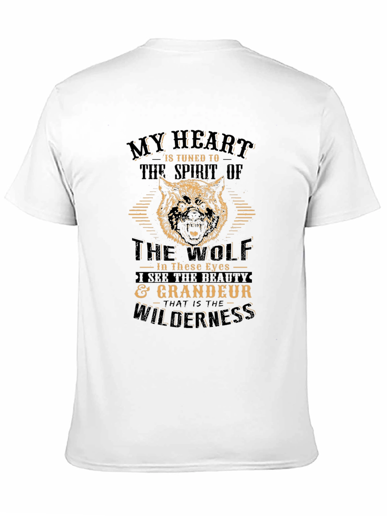 Wolf Spirit T-Shirt - Wilderness Grandeur Design
