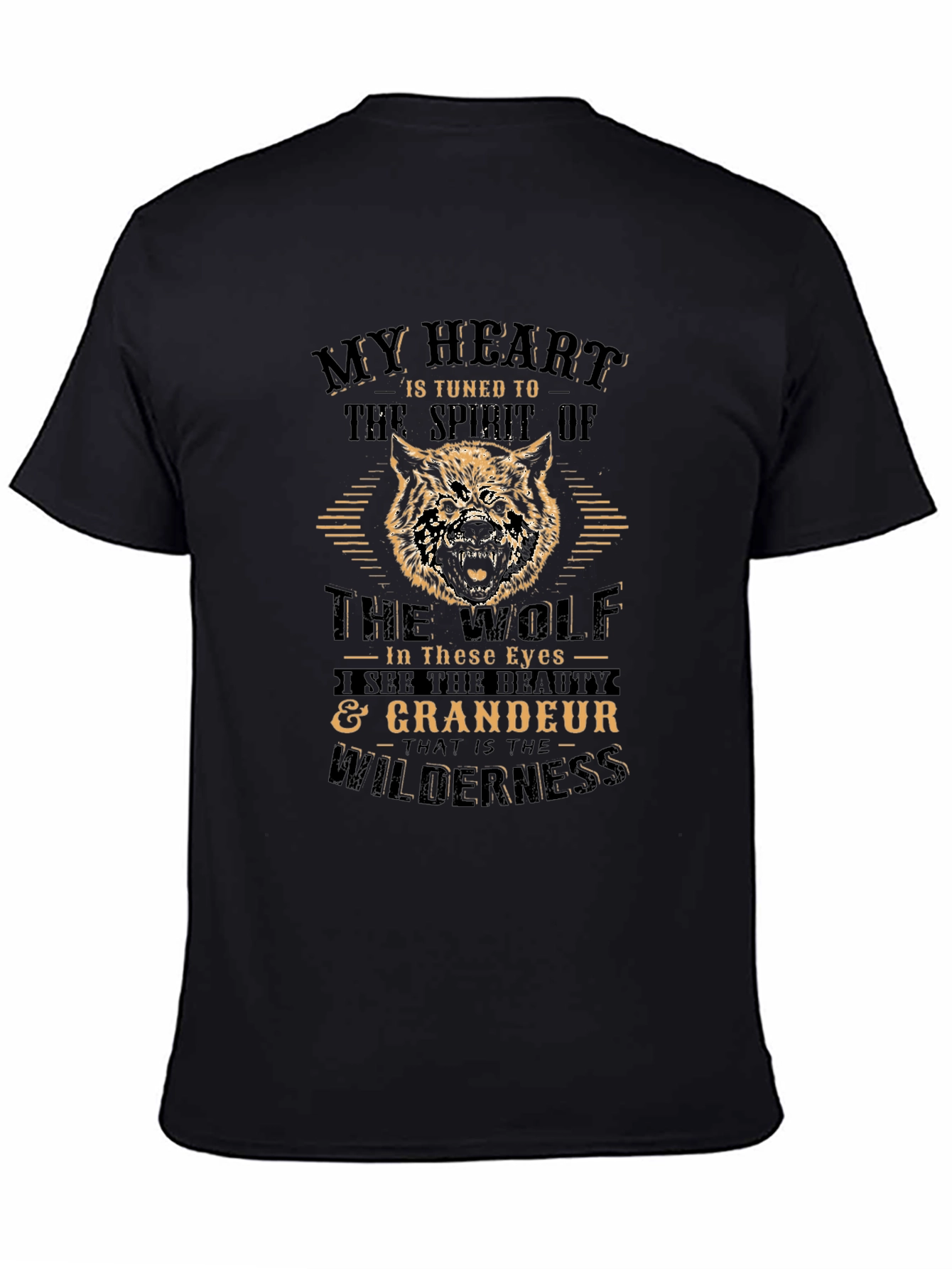 Wolf Spirit T-Shirt - Wilderness Grandeur Design