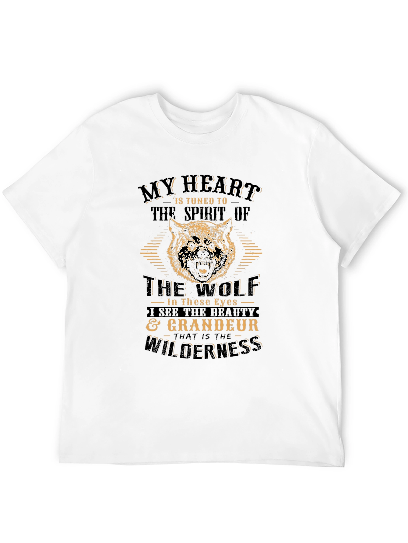 Wolf Spirit T-Shirt - Wilderness Grandeur Design