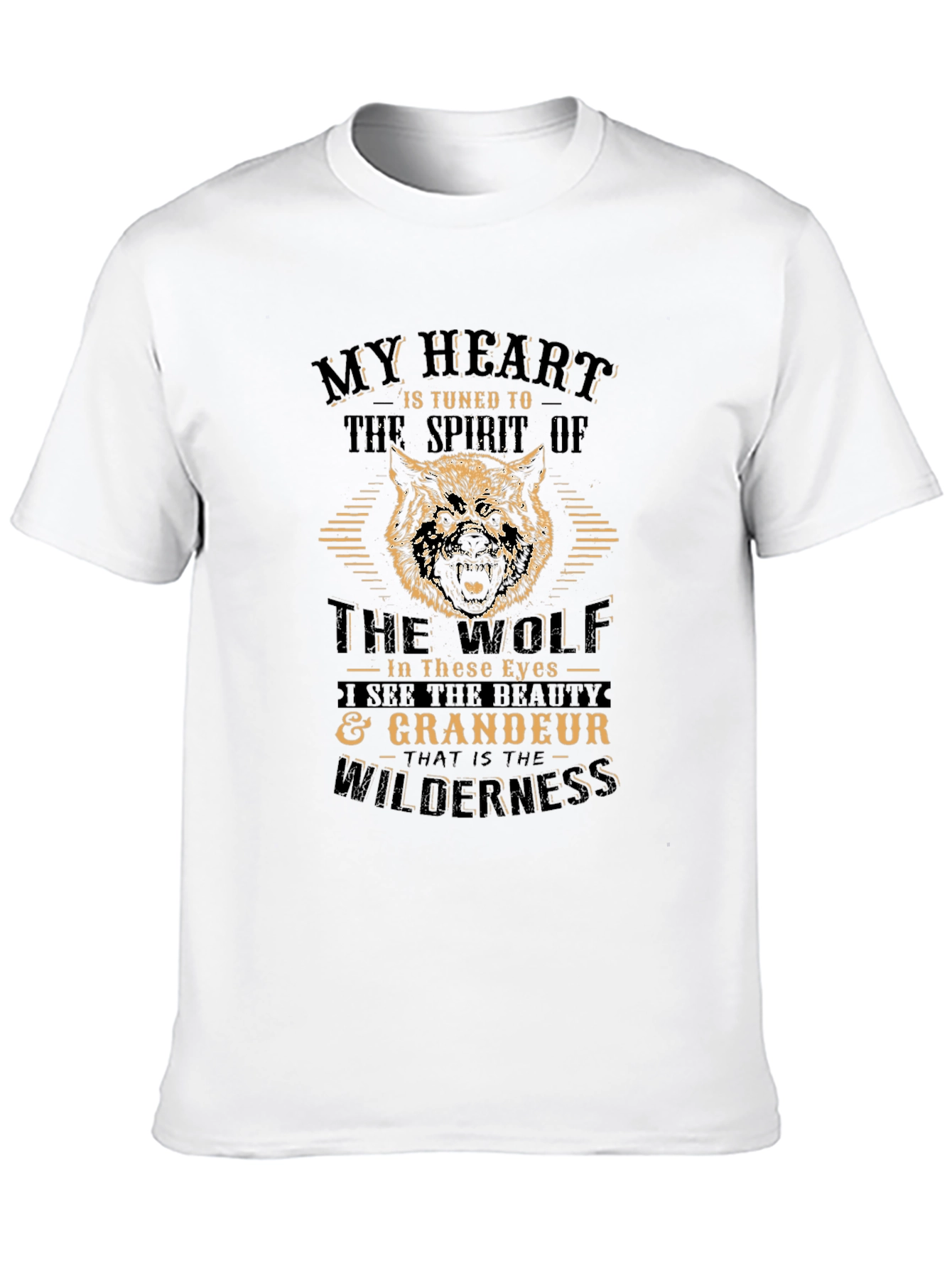 Wolf Spirit T-Shirt - Wilderness Grandeur Design