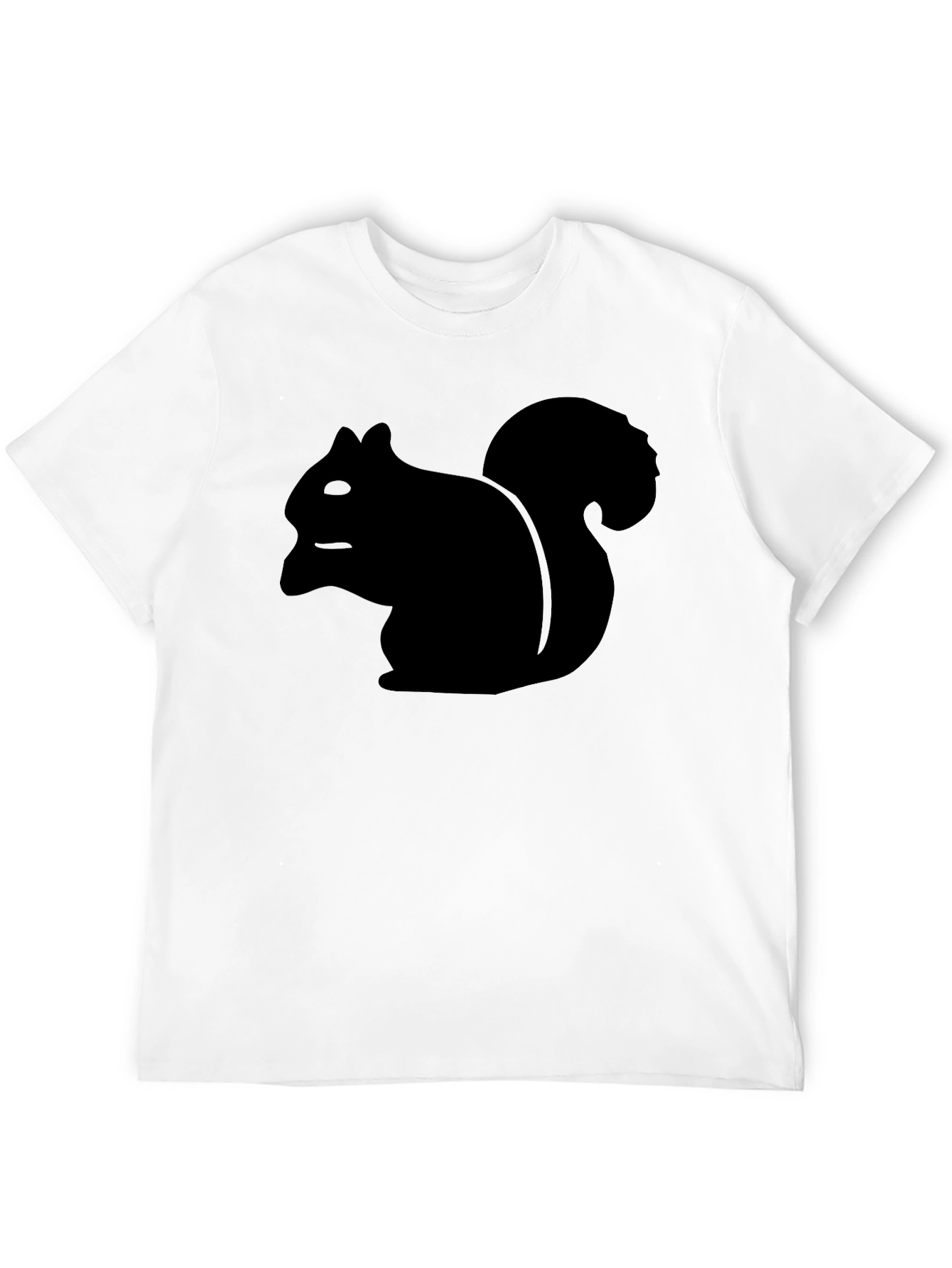 Squirrel Graphic Tee - Casual Black T-Shirt