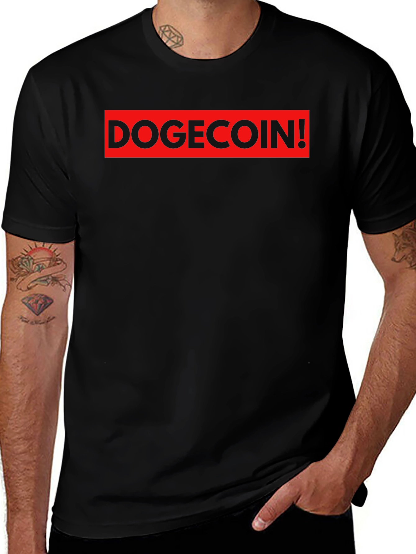 DogeCoin! Black T-Shirt - Meme Crypto Hype
