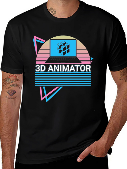 3D Animator Retro Style T-Shirt