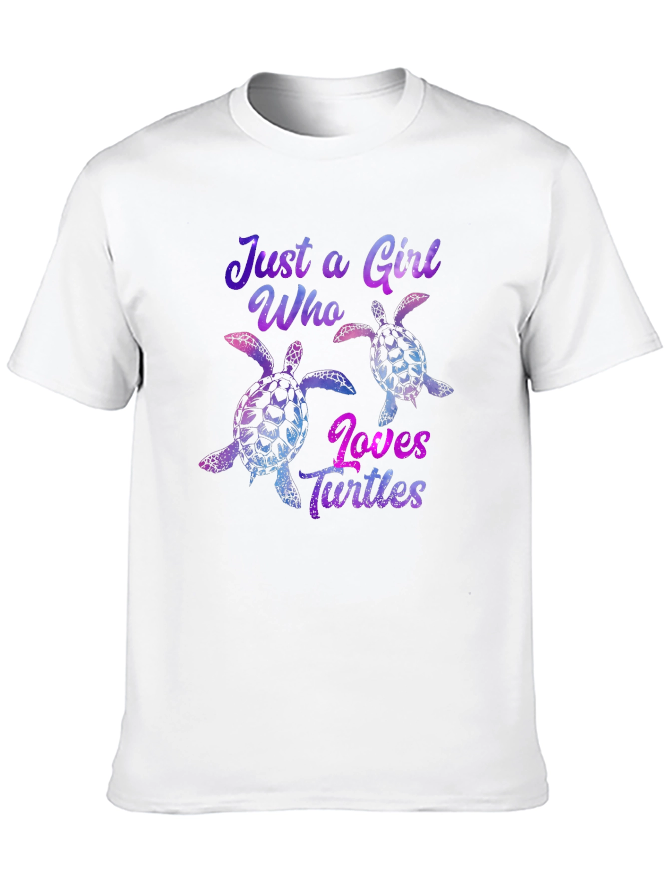 Just a Girl Who Loves Turtles Black T-Shirt
