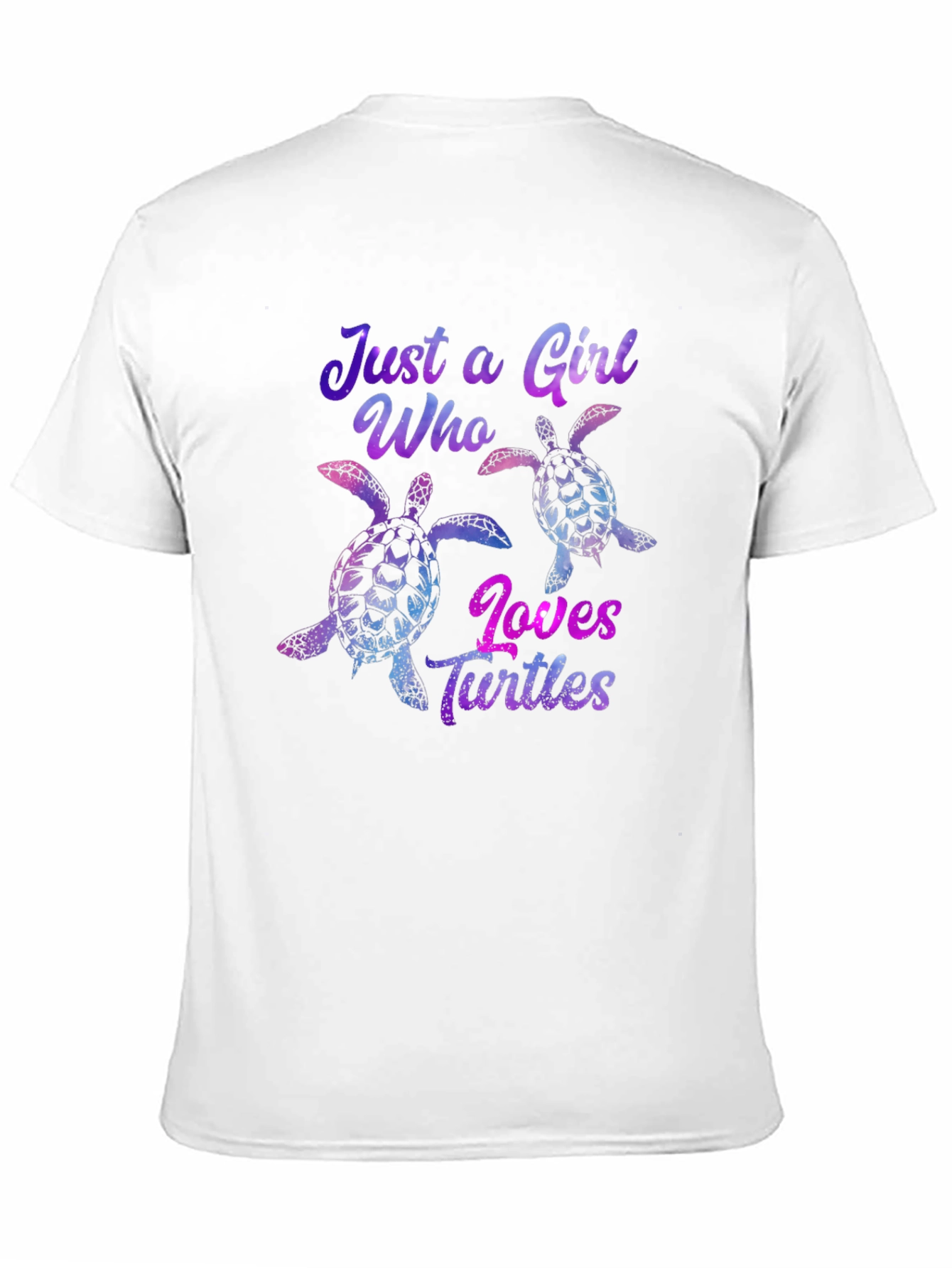 Just a Girl Who Loves Turtles Black T-Shirt