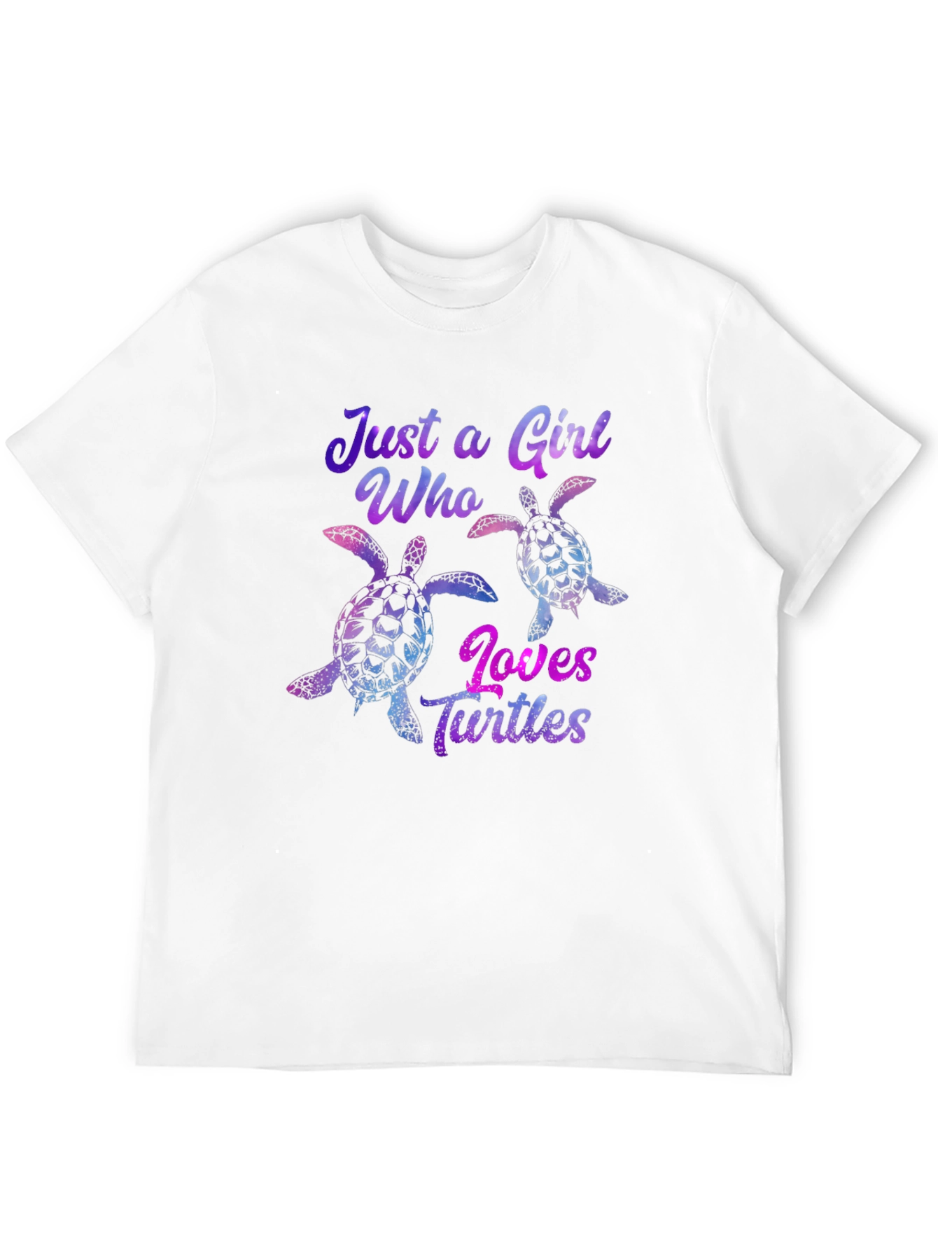 Just a Girl Who Loves Turtles Black T-Shirt
