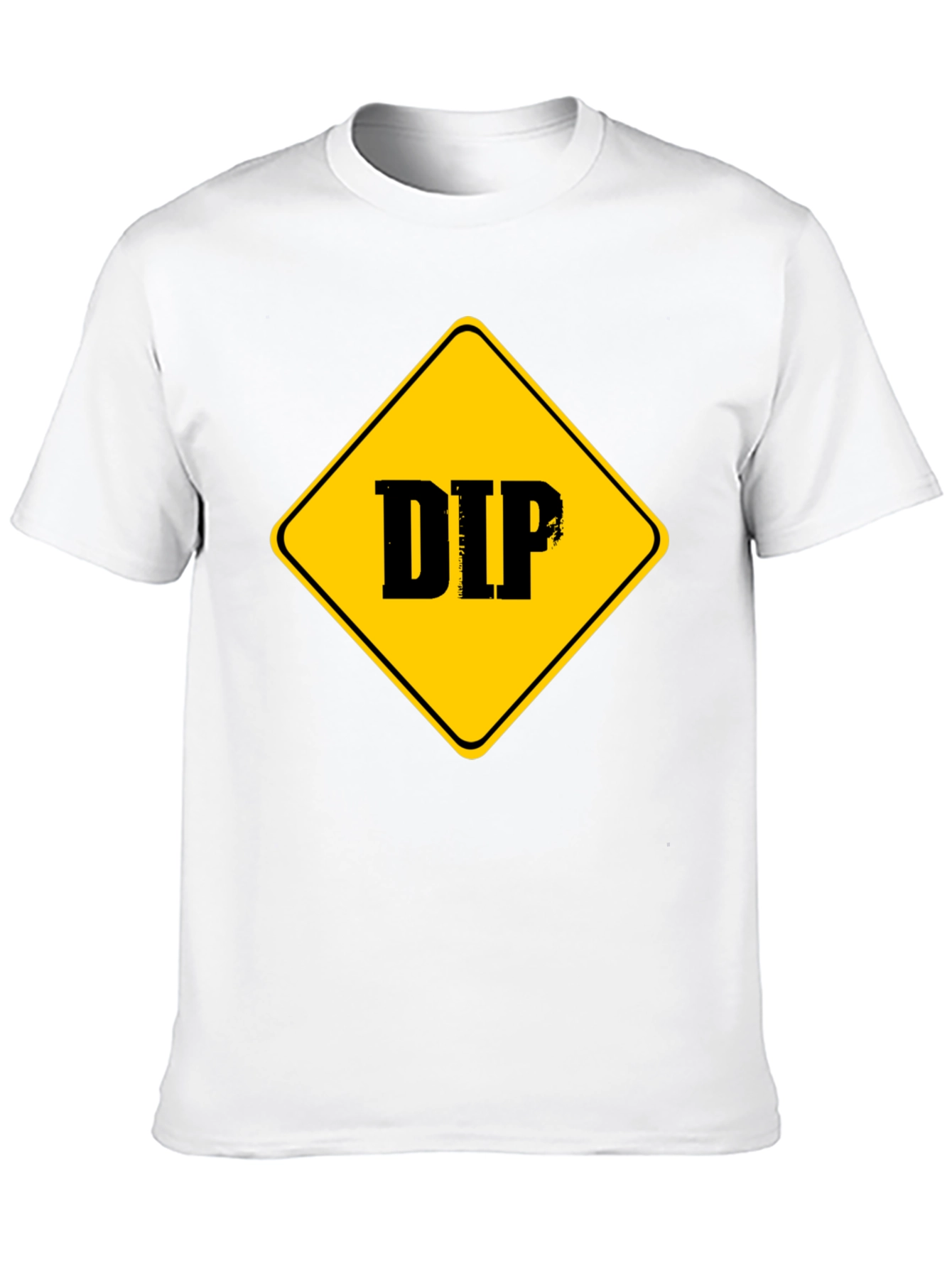DIP Caution Sign Graphic Tee - Black Cotton T-Shirt