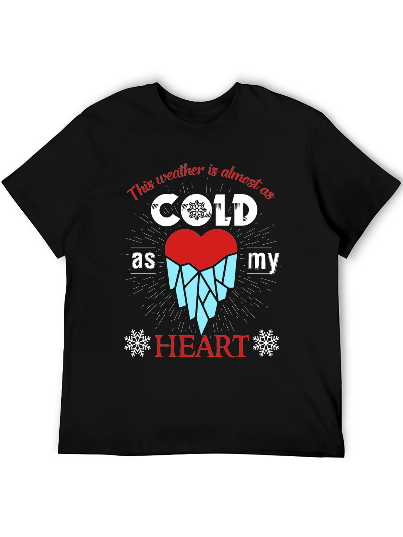 Cold Heart Graphic Tee - Unisex Holiday T-Shirt