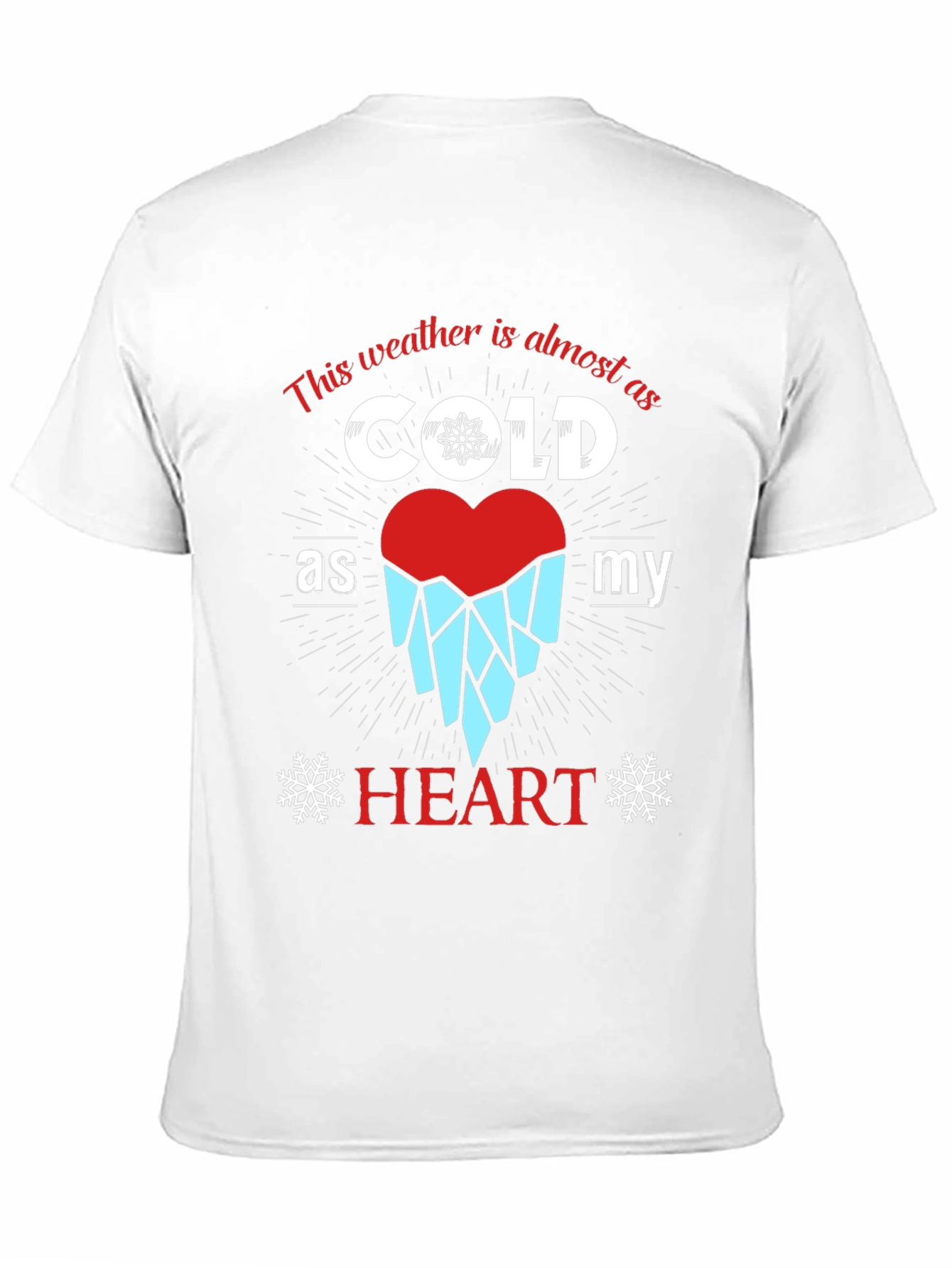 Cold Heart Graphic Tee - Unisex Holiday T-Shirt