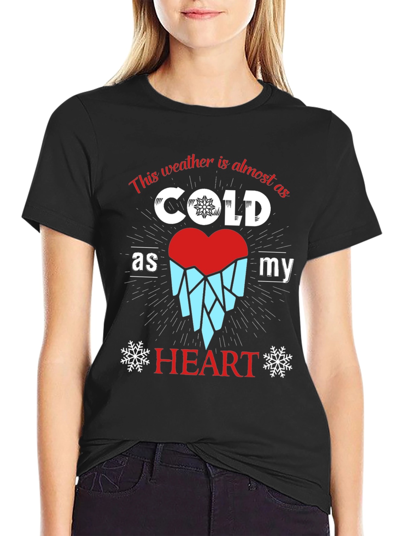 Cold Heart Graphic Tee - Unisex Holiday T-Shirt