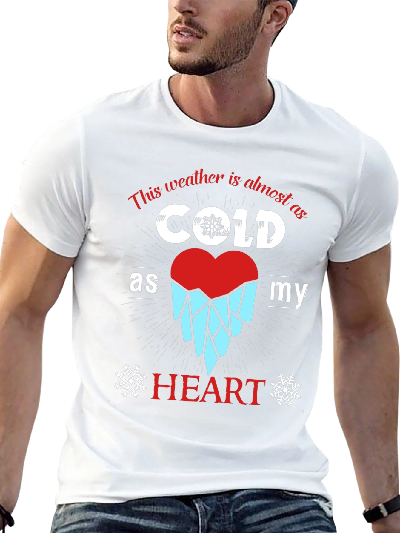 Cold Heart Graphic Tee - Unisex Holiday T-Shirt