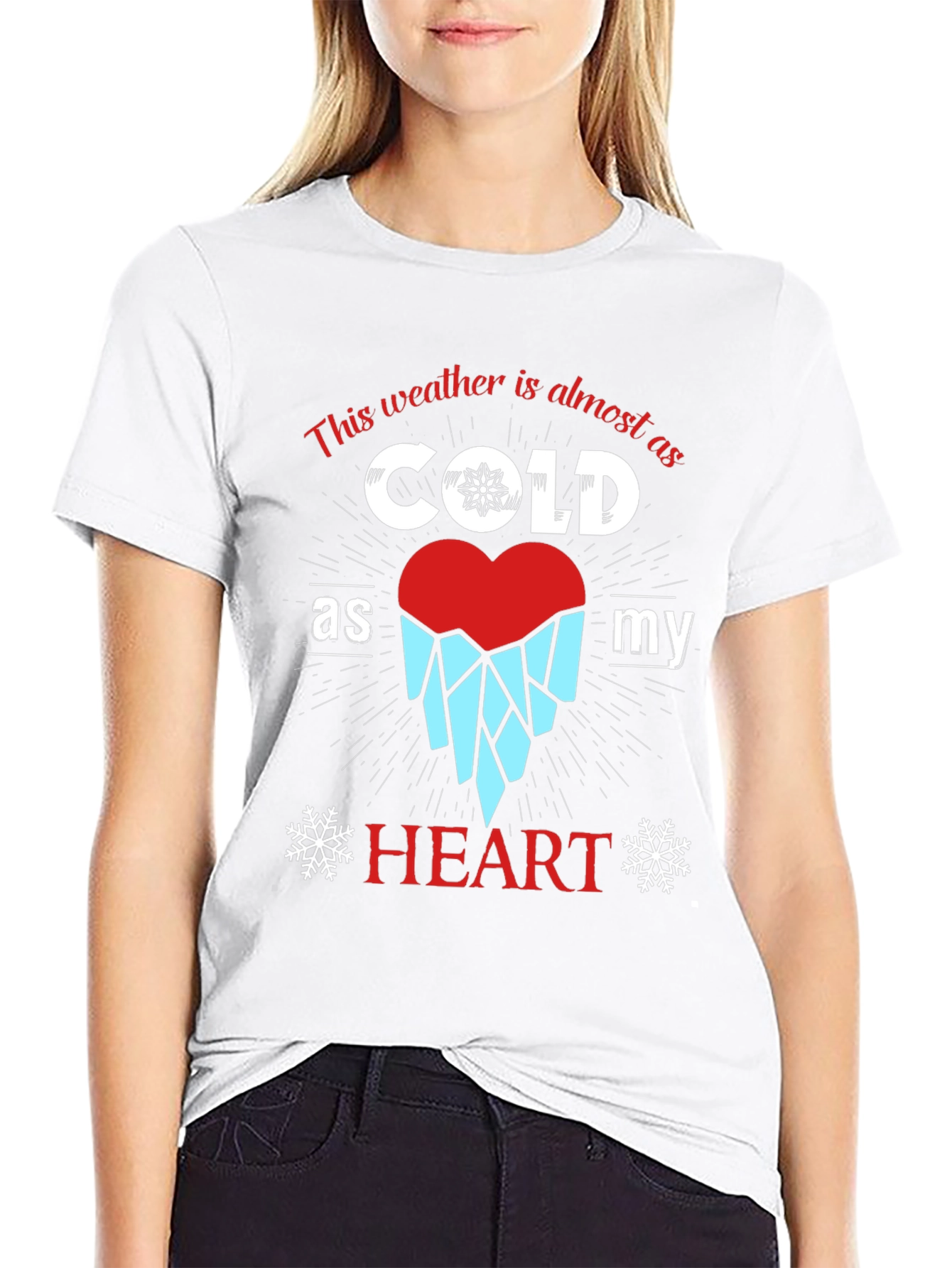 Cold Heart Graphic Tee - Unisex Holiday T-Shirt