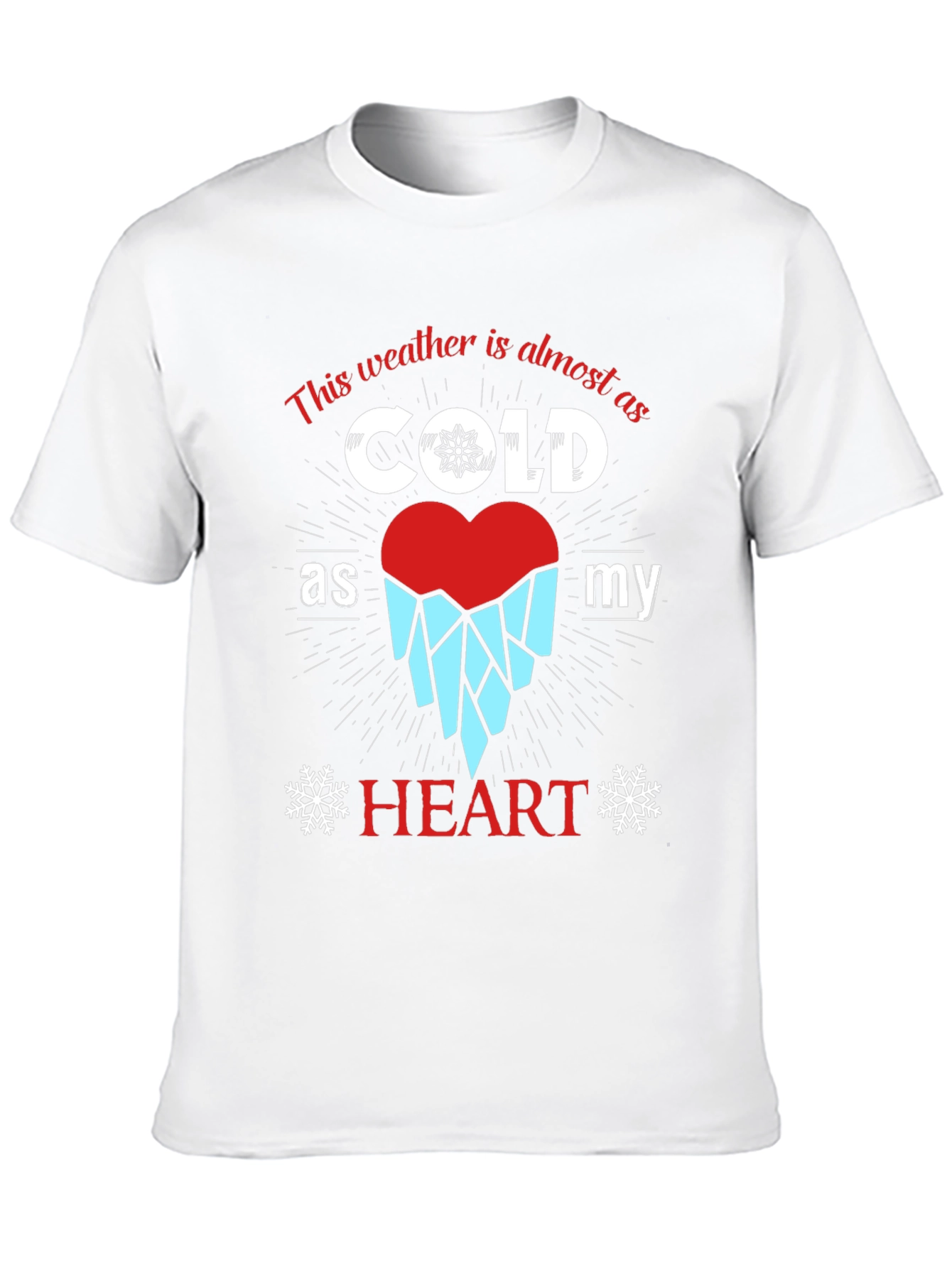Cold Heart Graphic Tee - Unisex Holiday T-Shirt
