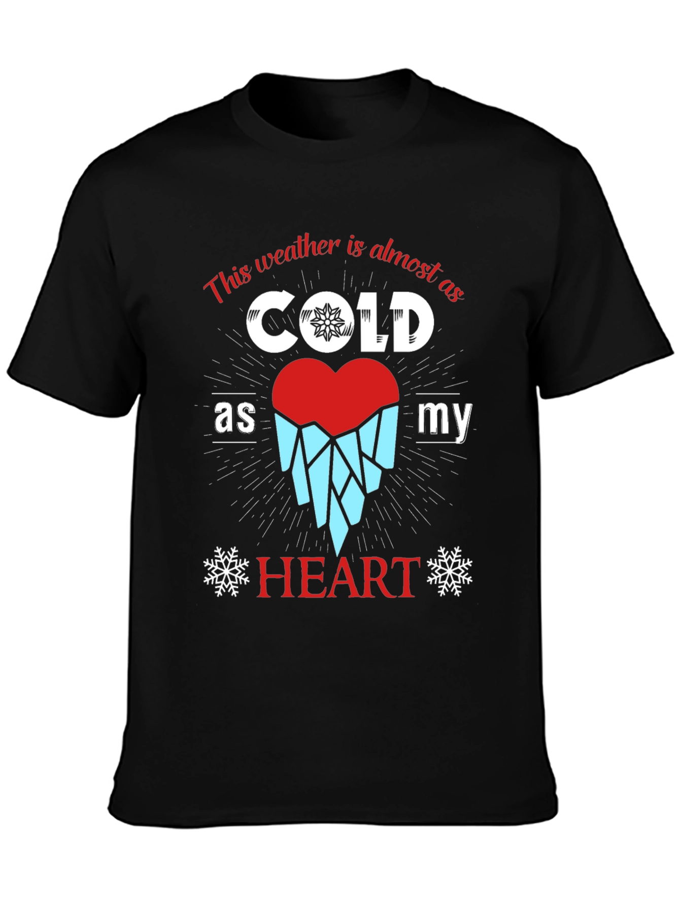 Cold Heart Graphic Tee - Unisex Holiday T-Shirt