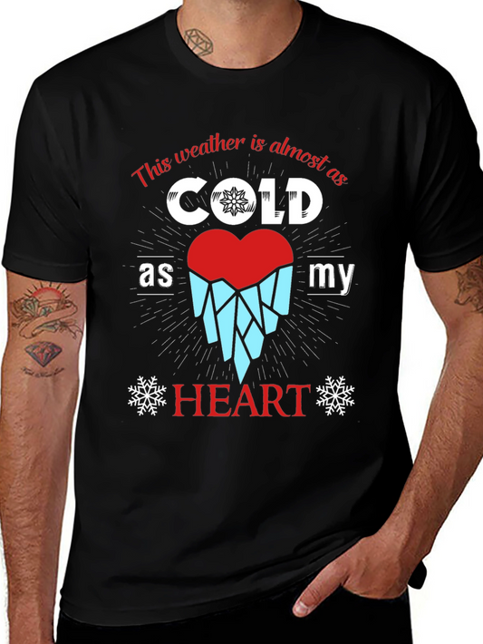 Cold Heart Graphic Tee - Unisex Holiday T-Shirt