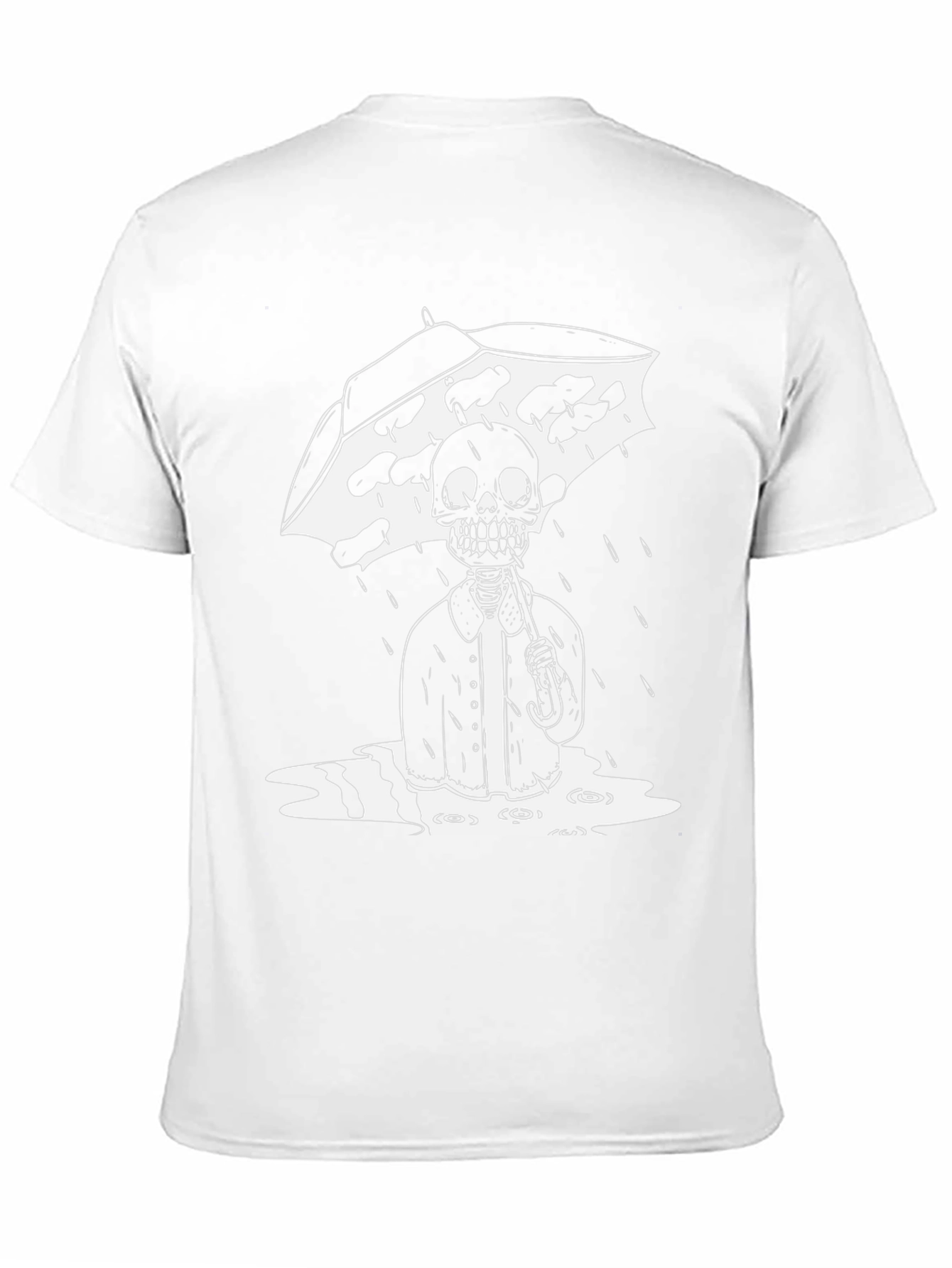 Skeleton Rain T-Shirt - Gothic Style