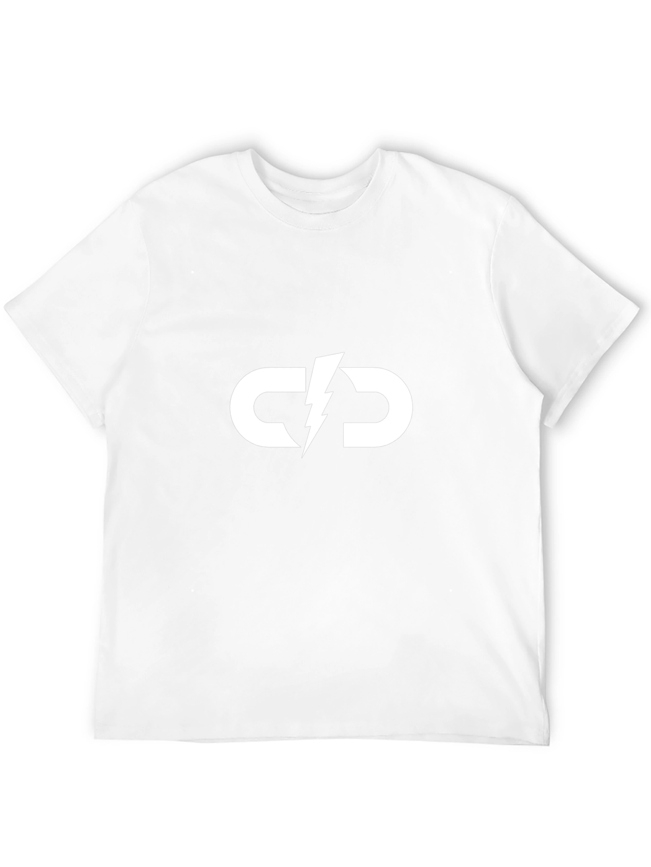 Black T-Shirt with White Lightning CD Logo