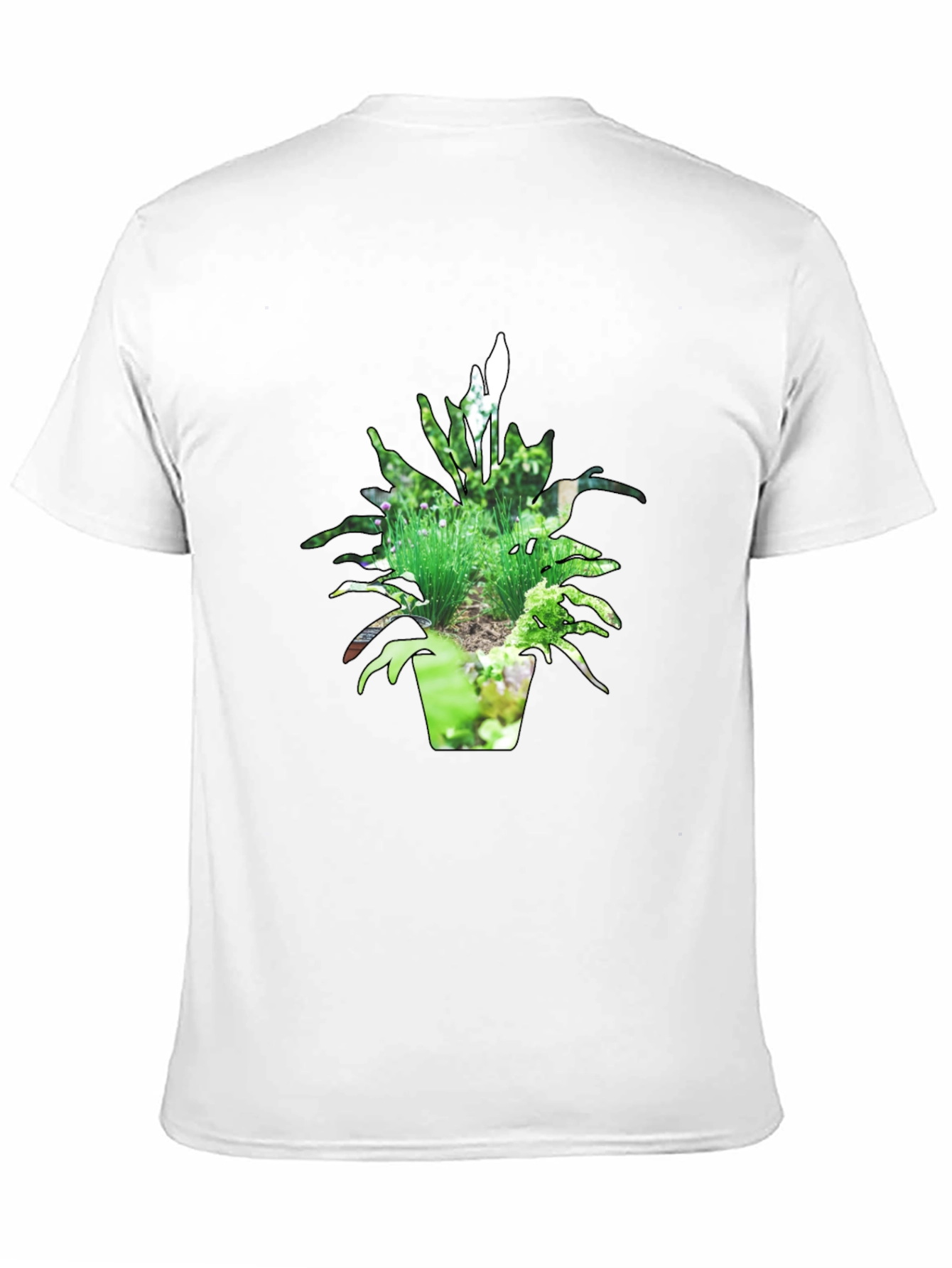 Nature Pot Plant Black T-Shirt